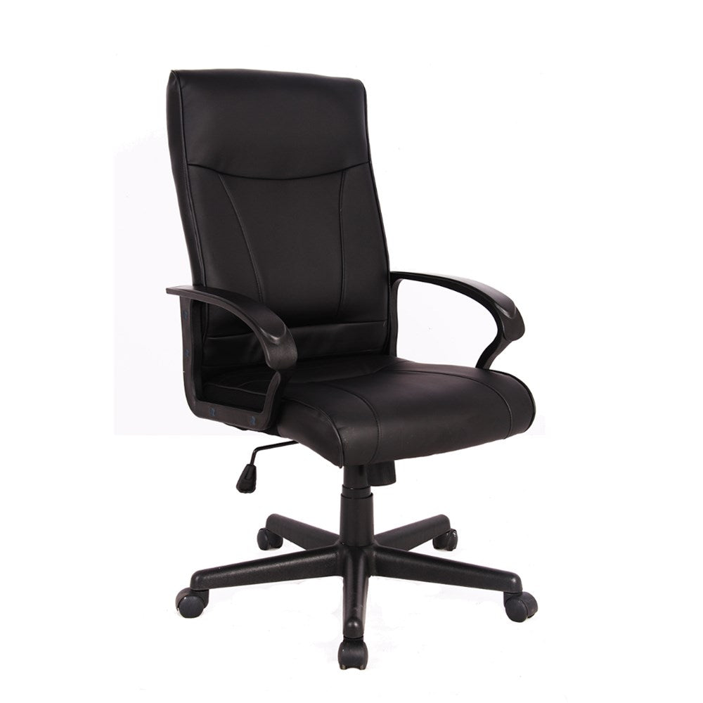 Premium Hemsworth Black High Back Executive Office Chair - Ergonomic Support for Long Hours of Comfortable Work or Gaming