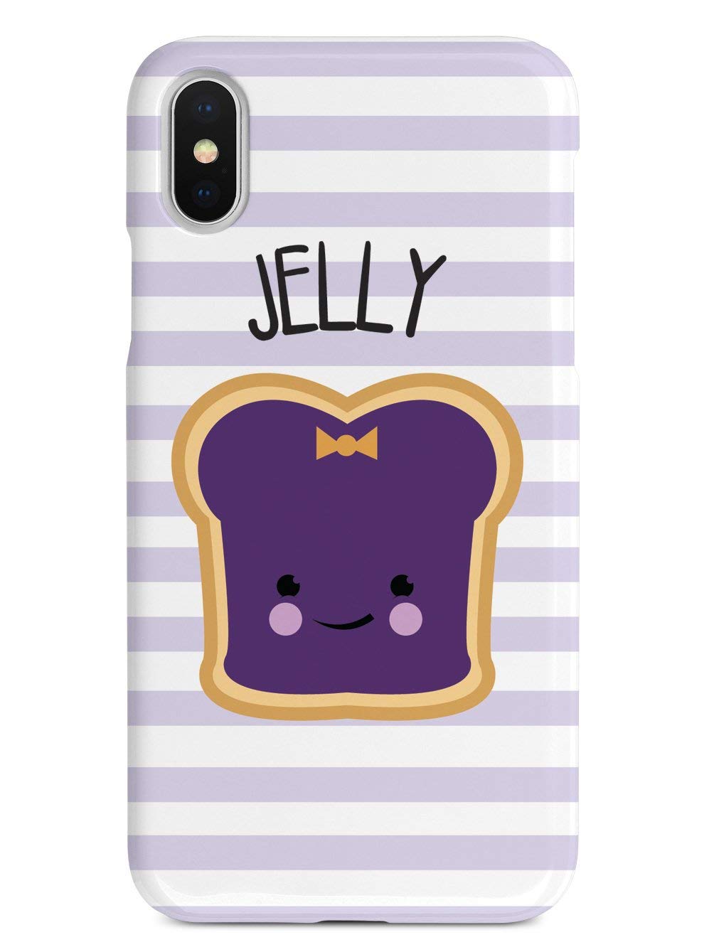 Premium 3D Textured Protective Phone Case for Apple iPhone X/Xs - Peanut Butter & Jelly Design - Shockproof & Scratch-Resistant Cover - Perfect for Everyday Use, Travel & Outdoor Activities