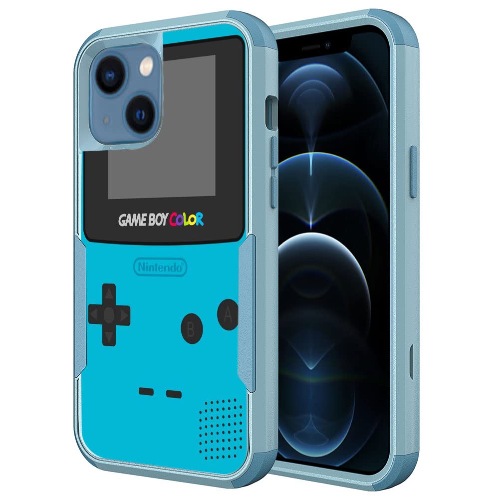 Shockproof Hybrid Protective Case for iPhone 13 (2021) 6.1 Inch - Rugged Dual Layer Impact Resistant Cover [Baby Blue] | Perfect for Gaming, Outdoor Activities & Daily Protection (Not Compatible with iPhone 13 Pro)
