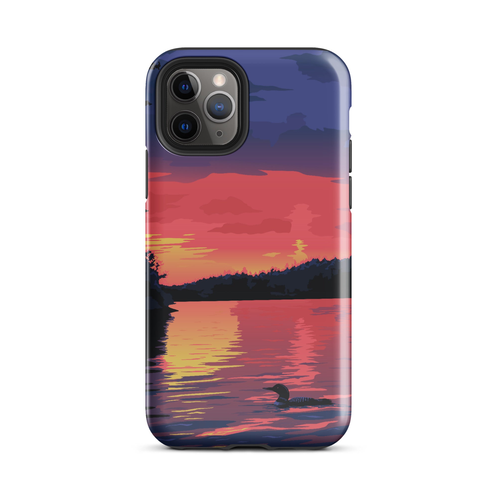 Premium iPhone Protective Case with Sunset Loon Design - Shockproof & Scratch-Resistant Cover for iPhone [Models] | Perfect for Outdoor Adventures, Travel & Daily Protection