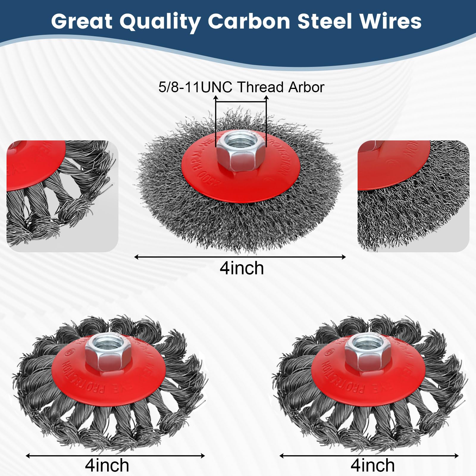 7-Piece Wire Wheel Brush Set for 4.5