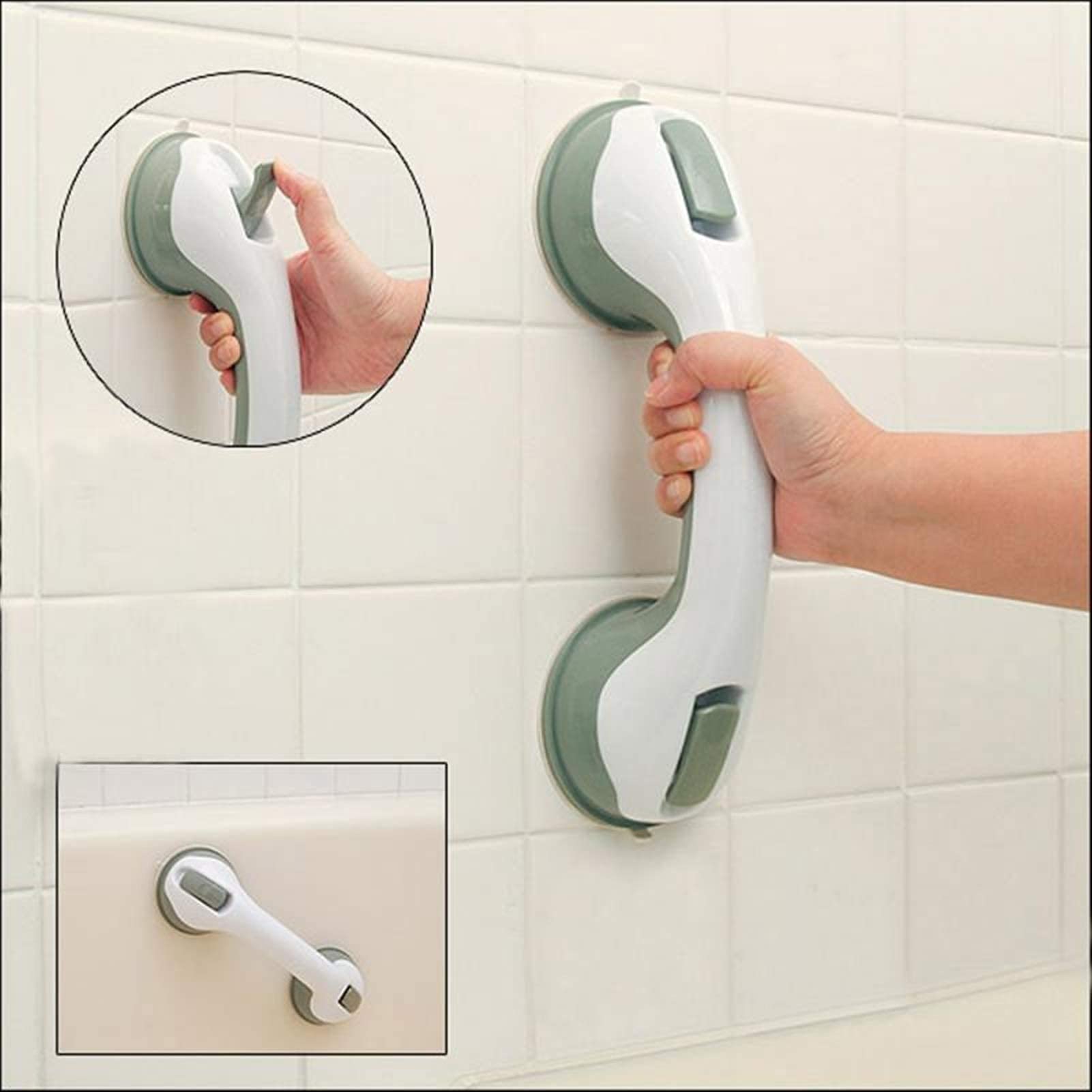 Anti-Slip Bathroom Safety Handrail with Vacuum Suction Cups - 5 Pack for Elderly & Disabled - Non-Slip Shower Grab Bar for Bathtub, Toilet & Stair Assistance - Ideal for Fall Prevention & Mobility Support
