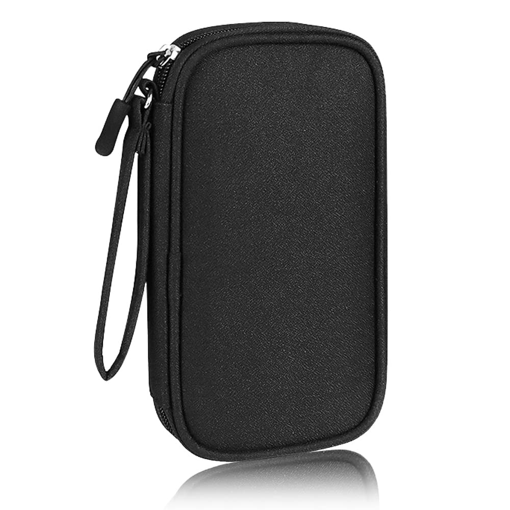 Shockproof Electronics Organizer Bag - Travel Cable & Charger Storage Pouch for Earphones, Power Bank, USB Drives, SD Cards (Black) | Perfect for Business Trips, Daily Commute & Home Organization