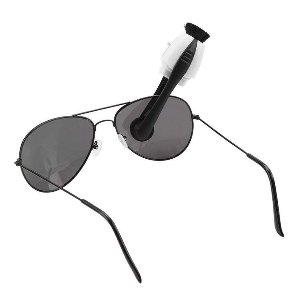 Symina 2 Pack Premium Lens Cleaning Kit - Carbon Fiber Microfiber Glasses Cleaner Cloth & Soft Brush for Eyeglasses, Sunglasses, Cameras, and Screens - Perfect for Home, Office, and Travel Use