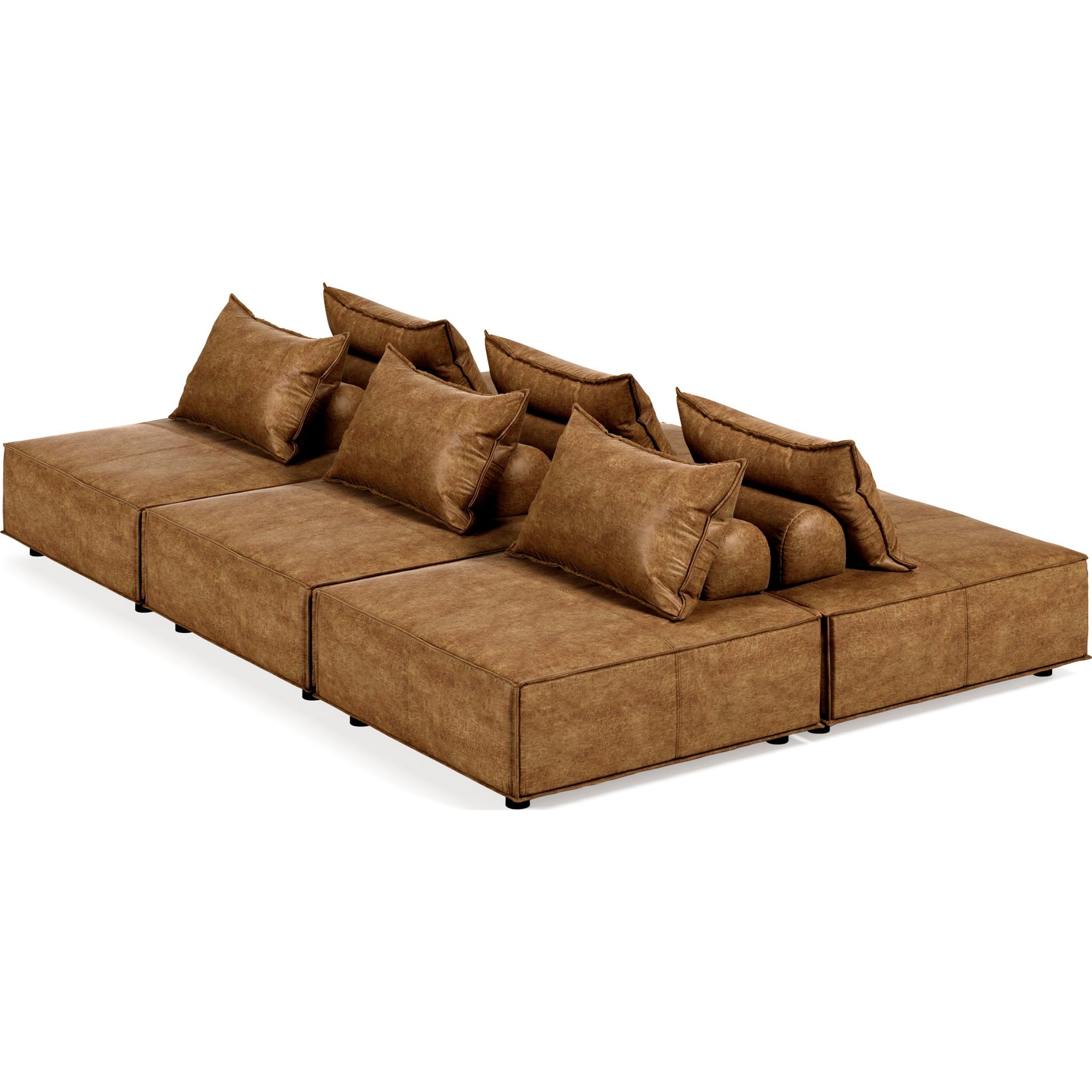 6-Piece Sectional Sofa Set with Reversible Chaise - Modern L-Shaped Couch for Living Room, Family Room & Apartment