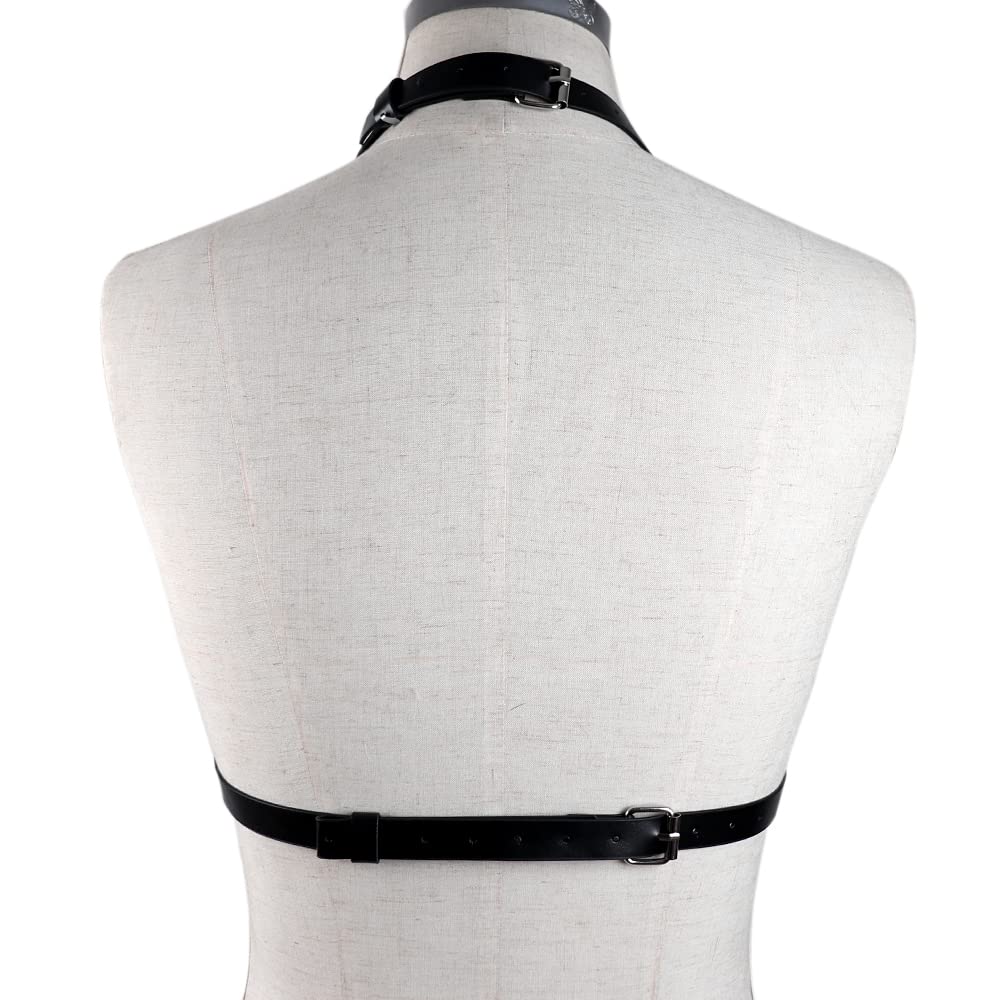 Punk Leather Body Chain - Adjustable Waist Chain Belt for Women | Gothic Belly Chains for Rave, Nightclub & Festival | Sexy Body Jewelry Accessories for Parties, Concerts & Bachelorette