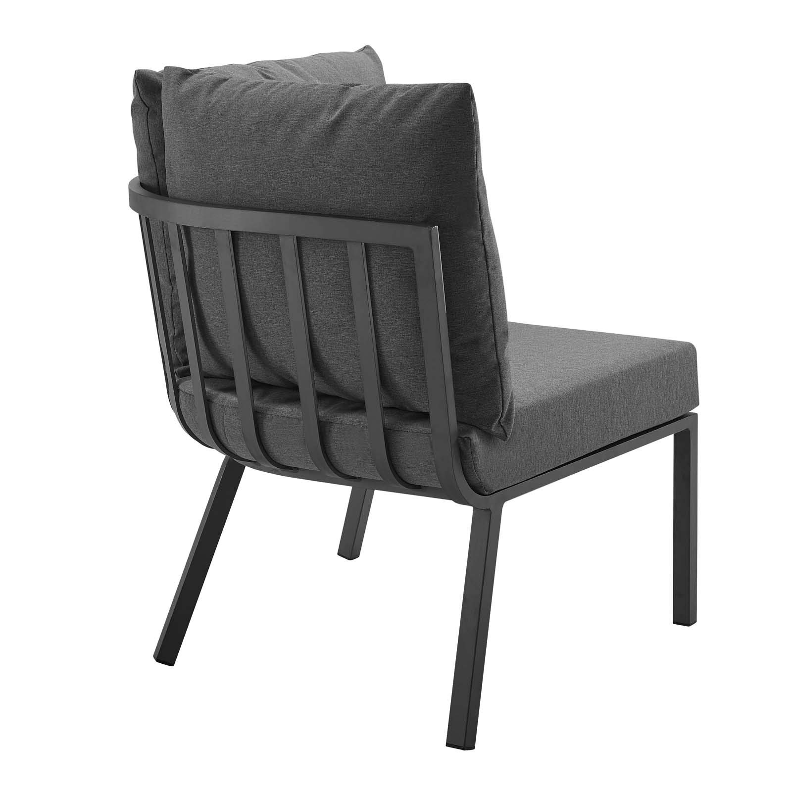 Modway Riverside 2-Piece Outdoor Patio Furniture Set - Gray Charcoal Wicker Chairs for Backyard, Poolside & Garden Relaxation