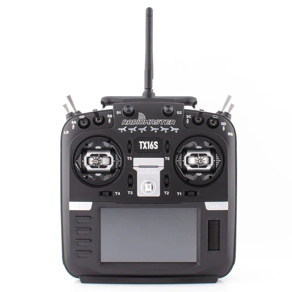RadioMaster TX16S Mark II V4.0 Hall Gimbal 2.4GHz 16CH EdgeTX RC Radio Controller for Drone FPV Racing - Mode 2 (Black) - Perfect for Aerial Photography, Drone Racing & RC Hobbyists
