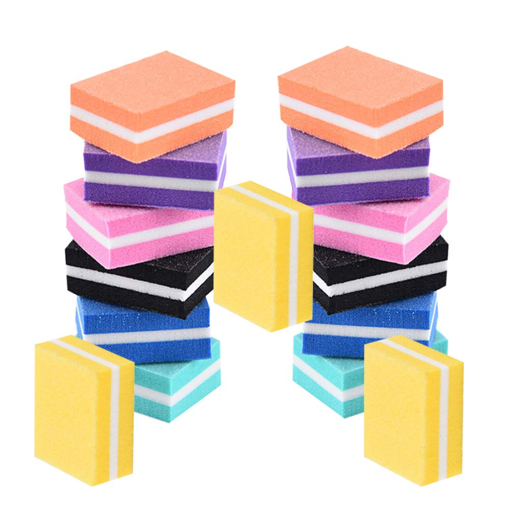 Beaupretty 21pcs Nail Files and Buffing Blocks Set - Double Sided Sanding Block, Nail Grinding Polishing Sandpaper for Manicure - Perfect for Home Nail Care & Professional Salon Use