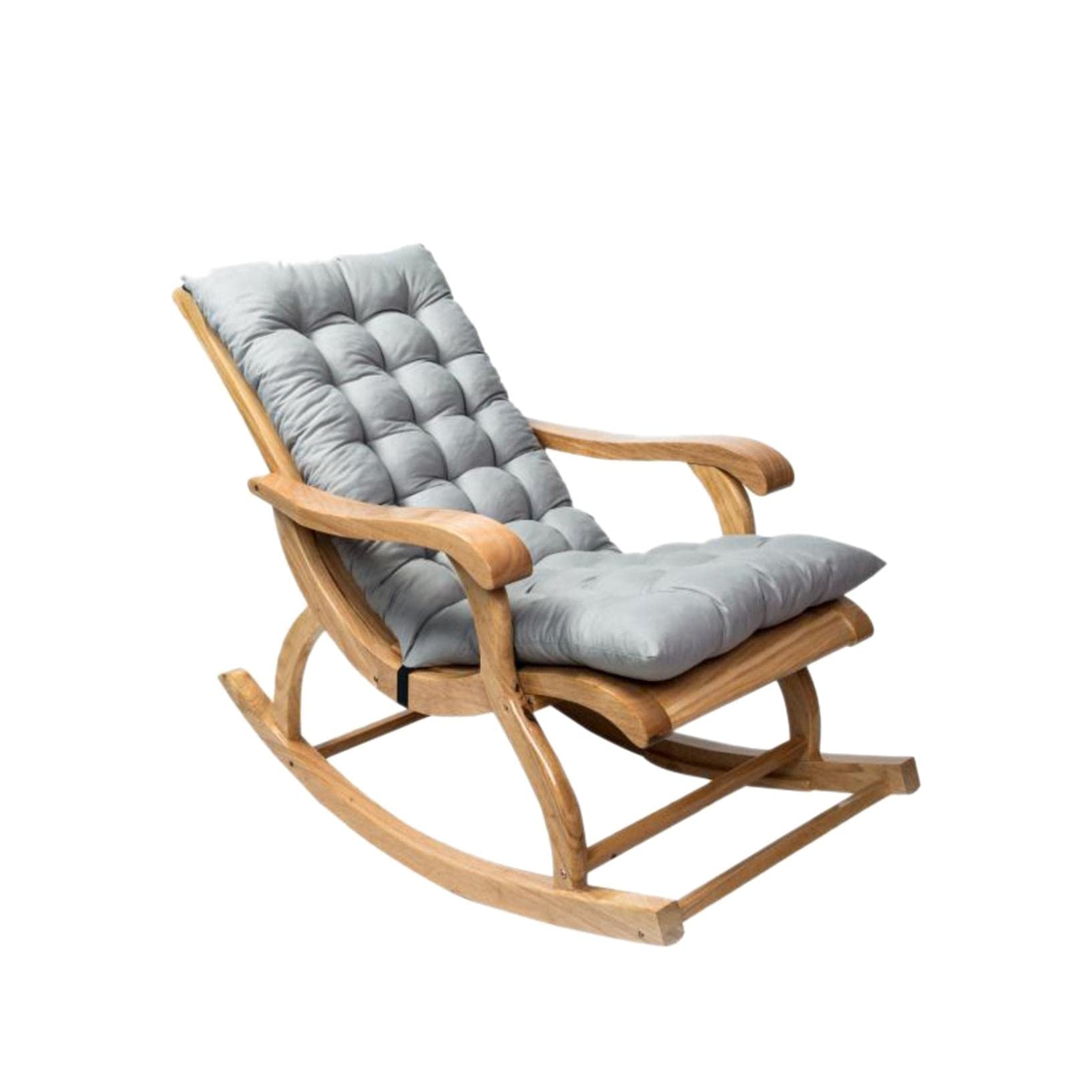 Owill-home Rocking Chair Cushion Set - Non-Slip Indoor/Outdoor Seat & Back Cushions with Ties for Patio Furniture, Chaise Lounger, Swing Bench - Comfortable & Durable (Gray) - Perfect for Relaxing in Garden, Porch or Backyard
