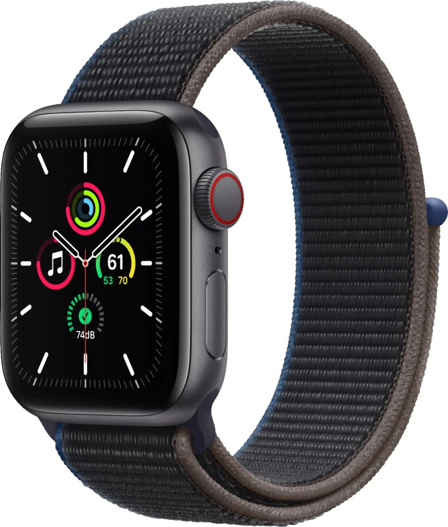 Apple Watch SE (GPS + Cellular, 40mm) - Space Gray Aluminum Case with Charcoal Sport Loop - Refurbished Smartwatch for Fitness Tracking, Notifications & Calls | Perfect for Running, Workouts & Daily Wear