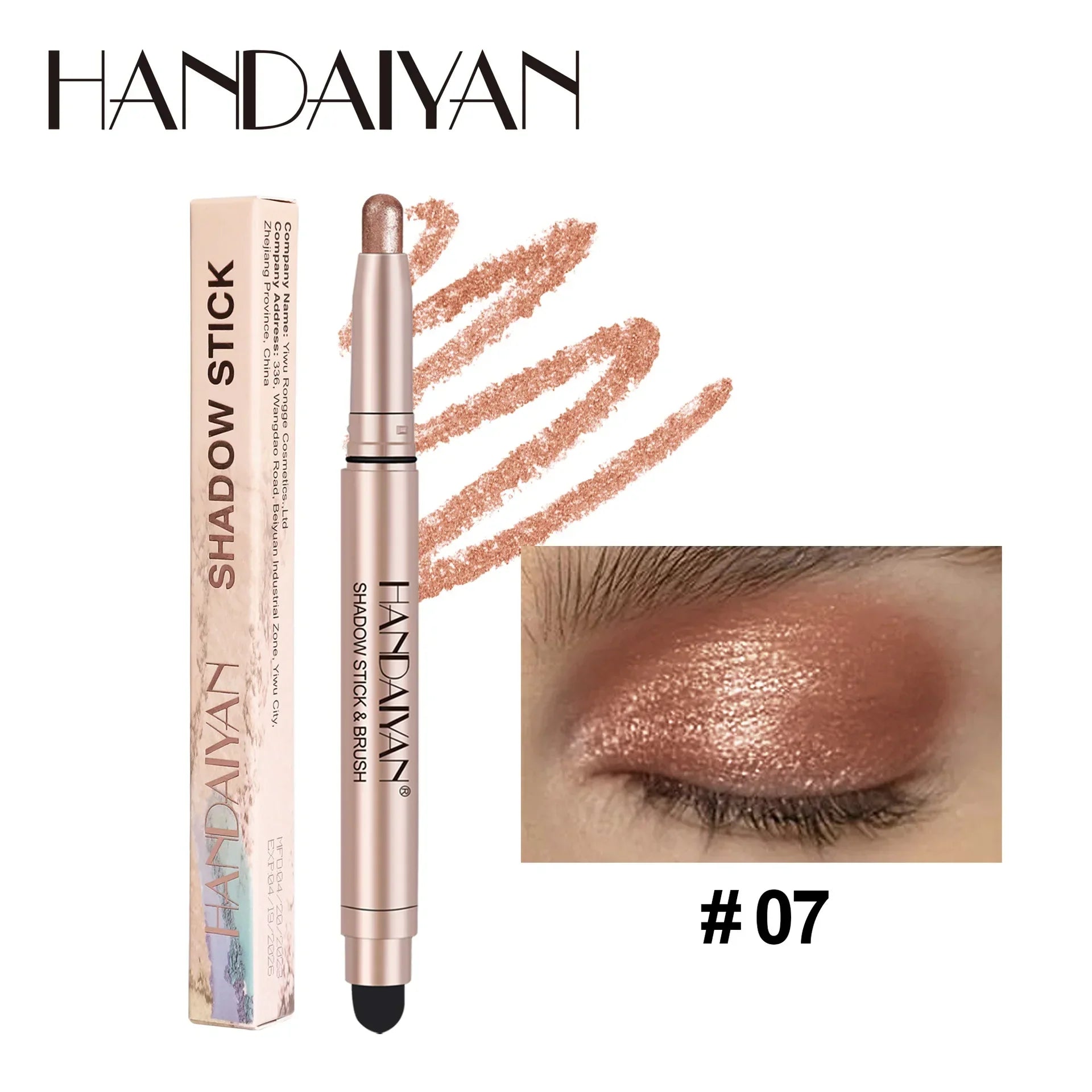 Metallic Eyeshadow Stick - Long Lasting, Waterproof & Highly Pigmented Eye Makeup for Everyday Wear & Party Looks