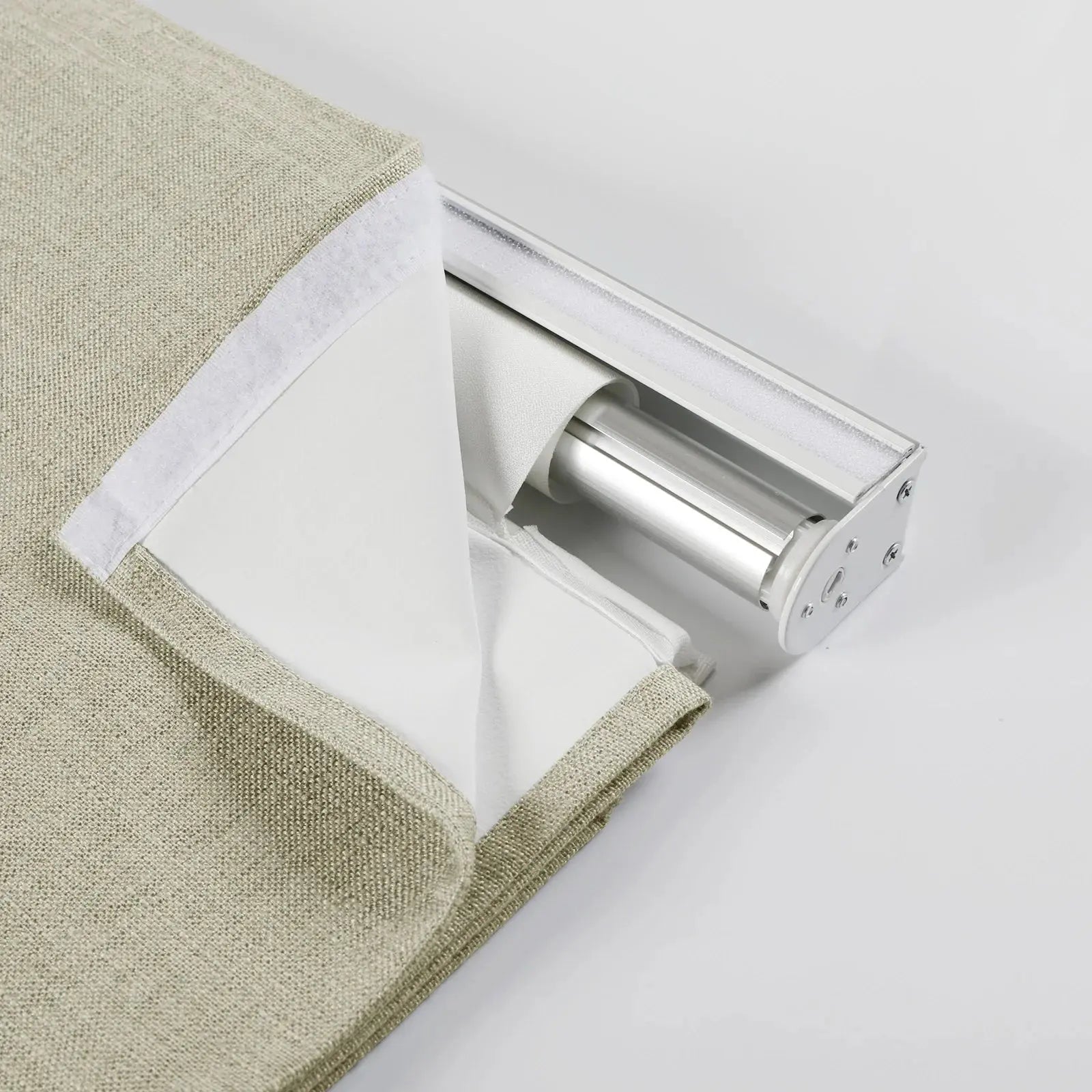 Jawara Linen Cotton Roman Shade Cordless - Blackout Window Treatment for Bedroom & Living Room