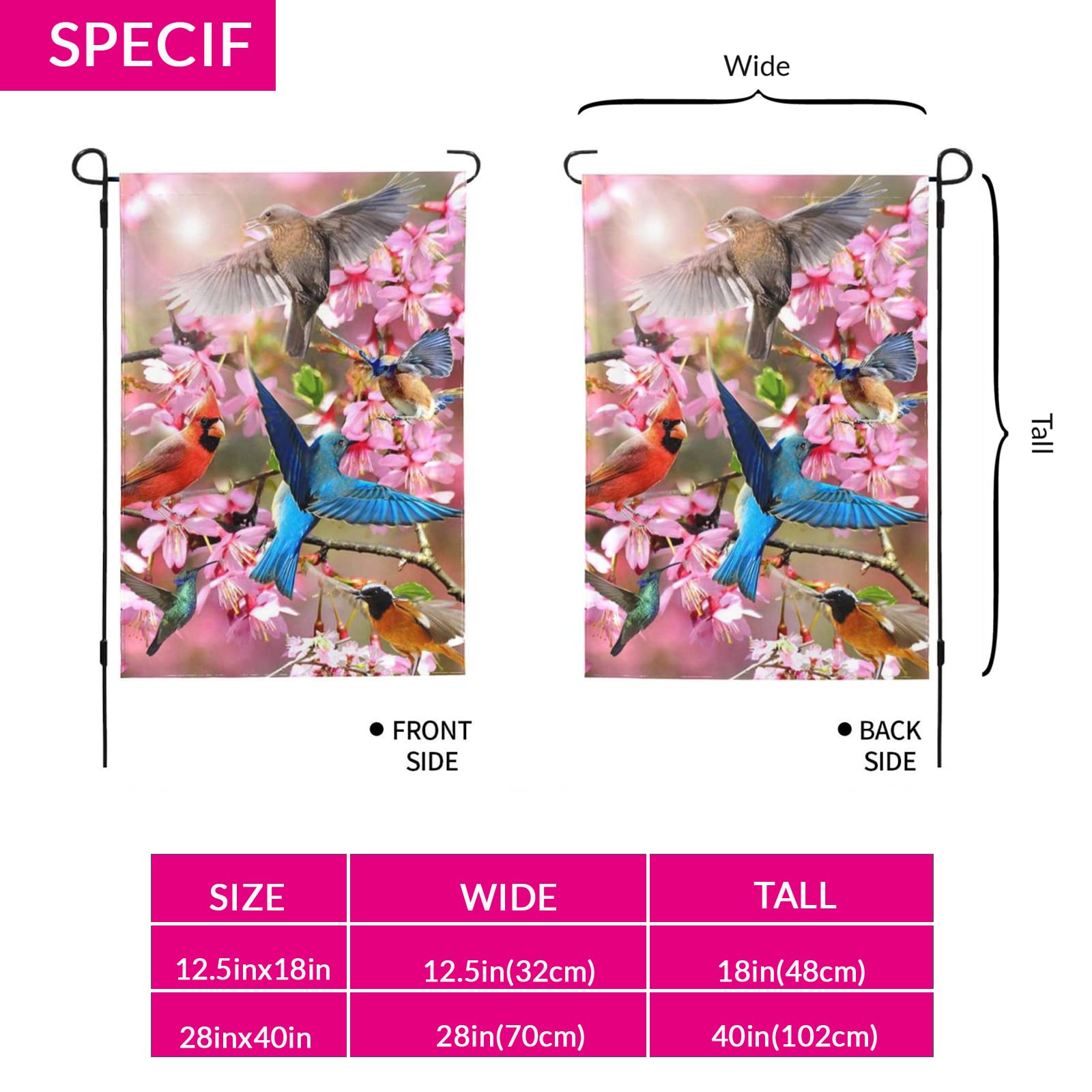 Custom Personalized Double-Sided Garden Flag with Photo - 12.5