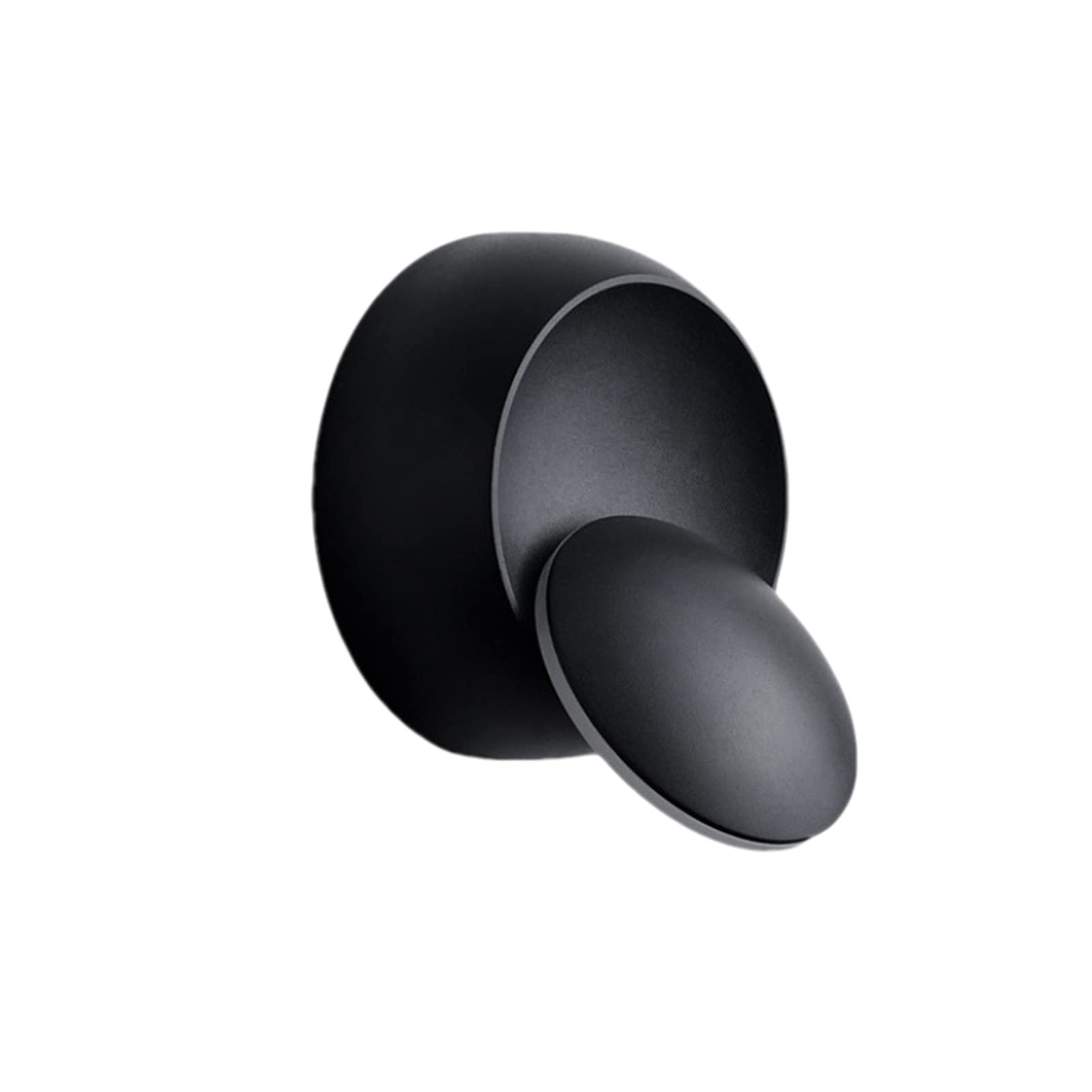 Modern LED Wall Sconce - Round Crescent Plug-in Wall Lamp with On/Off Switch for Bedroom, Living Room & Stairway Lighting (Black, 1 Pack) | Energy-Efficient Night Light & Ambient Decor for Home, Hotel & Office Spaces