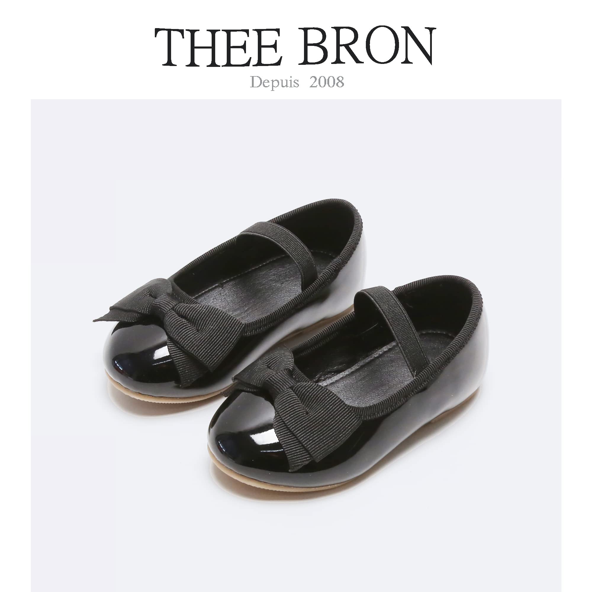 THEE BRON Toddler Girls Mary Jane Flats - Comfortable Ballet Dress Shoes for Little Girls | Perfect for Weddings, Parties & Special Occasions