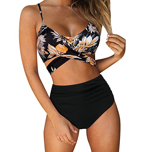 RUUHEE Floral Printed 2 Piece Swimsuits for Women - Beach Vacation