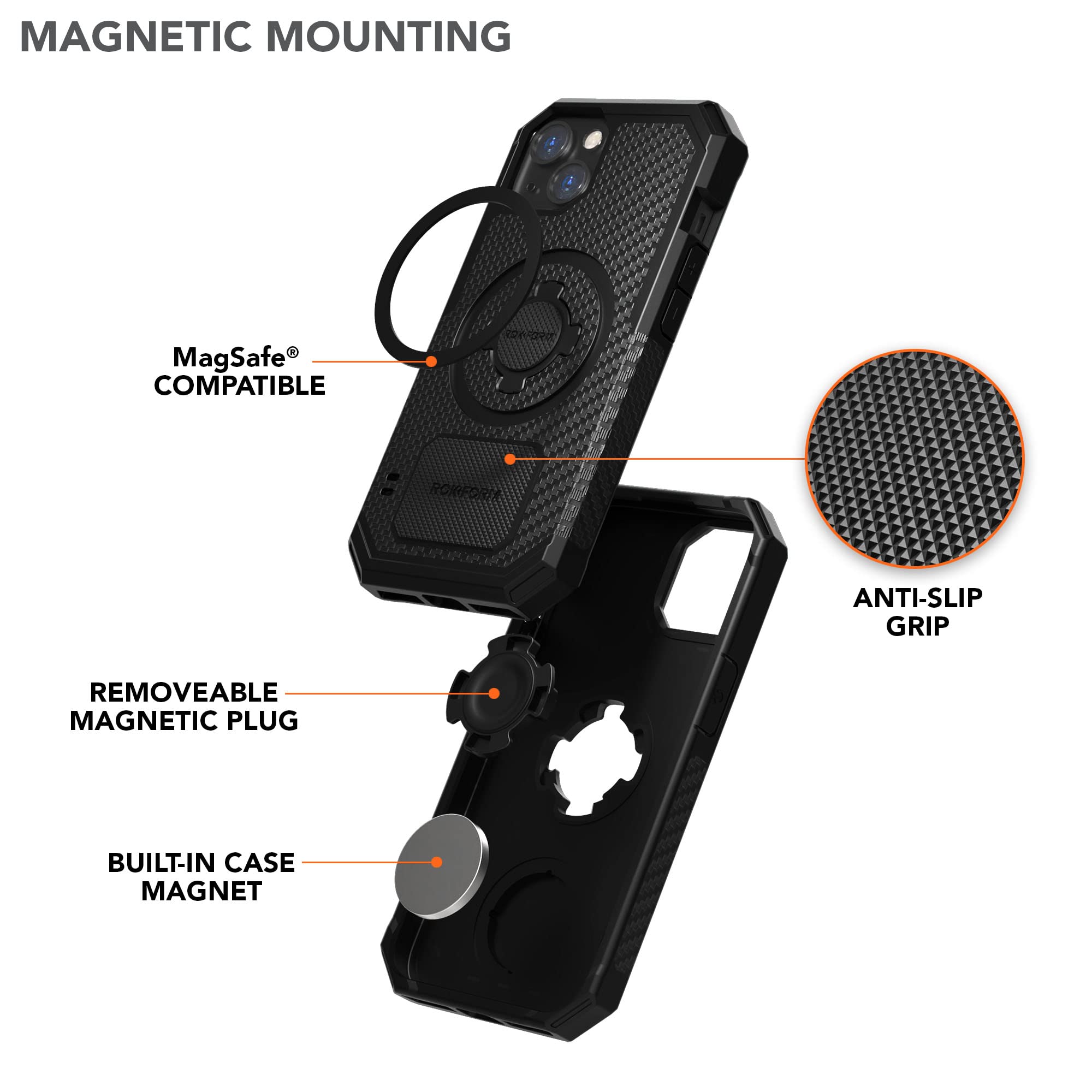 Rokform Rugged Case for iPhone 13 with Motorcycle Handlebar Mount | Shockproof Protective Cover for Biking, Off-Road & Outdoor Adventures