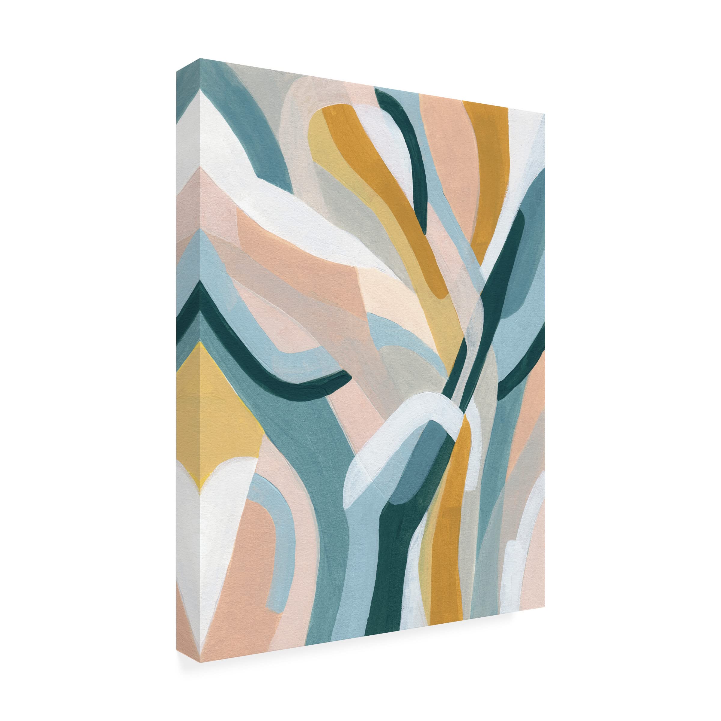 Trademark Fine Art 'Pastel Puzzle I' Canvas Wall Art Print by June Erica Vess - Modern Abstract Painting for Living Room, Bedroom & Office Decor