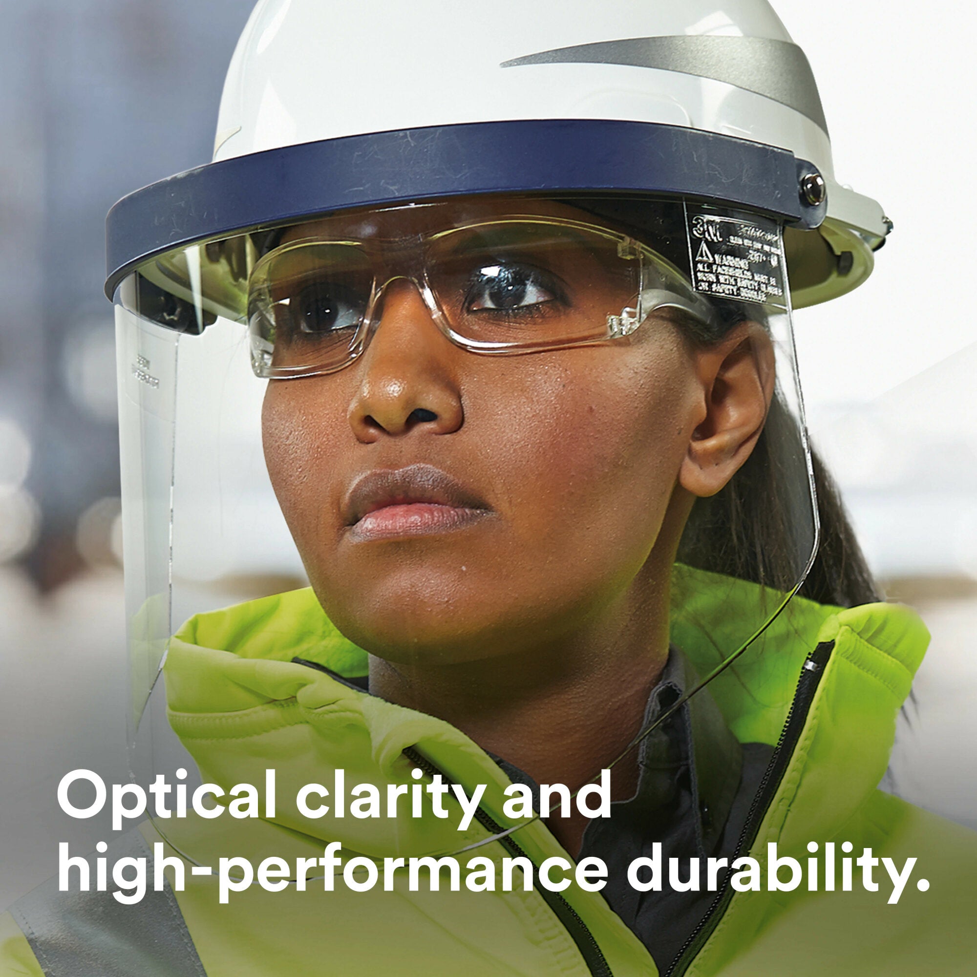 3M Clear Polycarbonate Face Shield WP98 (82543-00000) - Flat Stock Safety Visor for Construction, Healthcare & Industrial Use