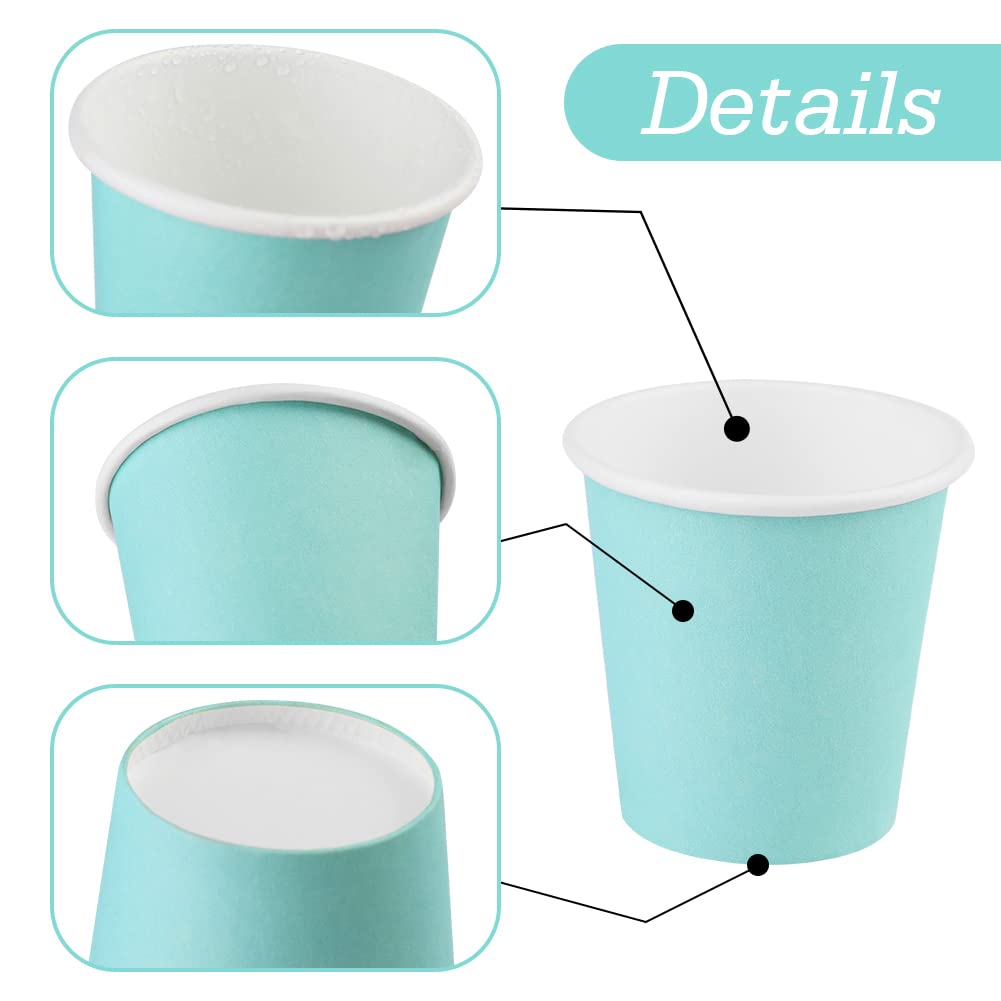 100 Pack 3 oz Disposable Paper Cups - Small Espresso & Mouthwash Cups for Home, Party, Picnic - Perfect for Beverages, Snacks & Bathroom Use