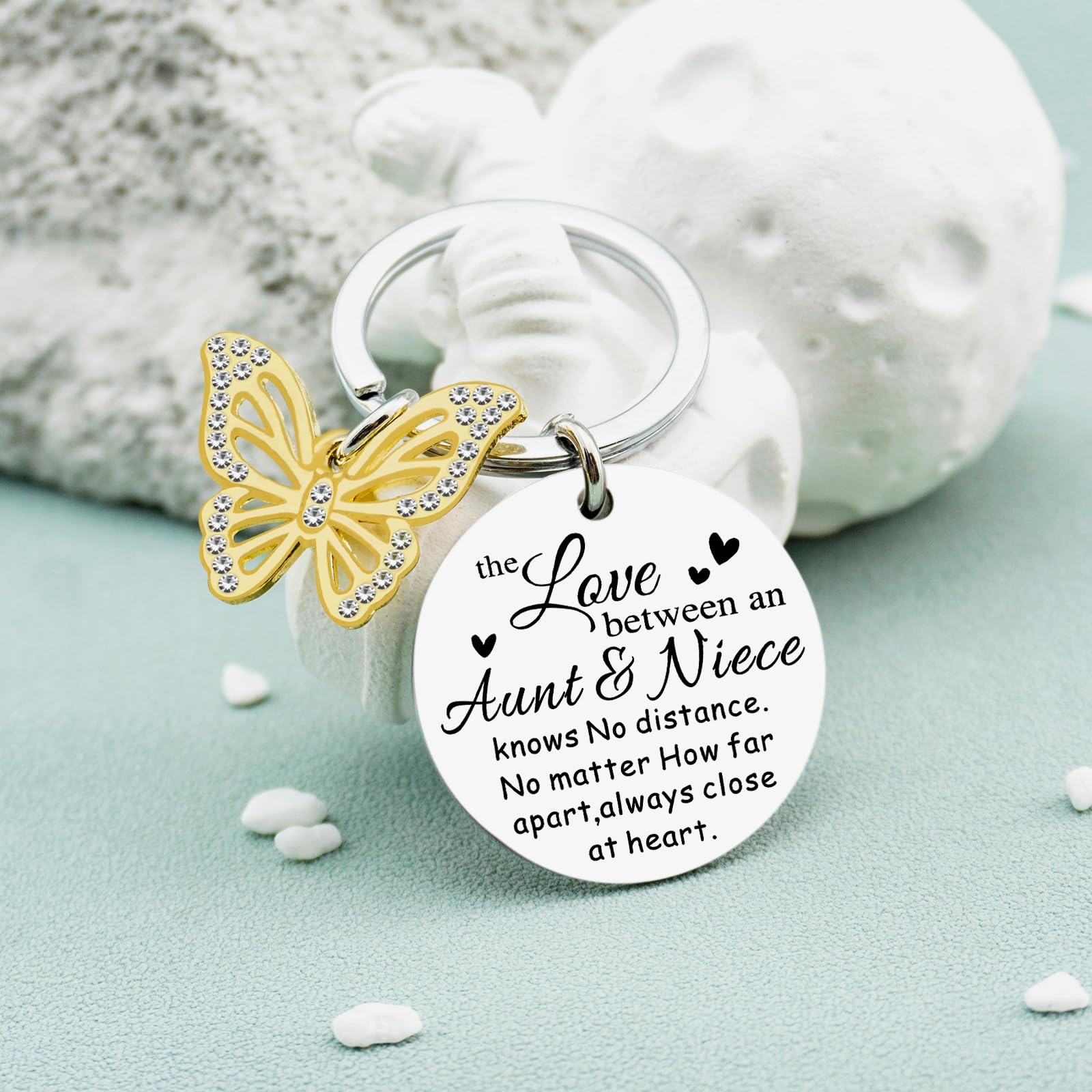 Unique Aunt Keychain Gift - Thoughtful Niece to Aunt Present for Mother's Day, Birthday & Special Occasions | Perfect Women's Gift for Aunts from Niece | Great for Everyday Use, Keyrings & Sentimental Keepsakes