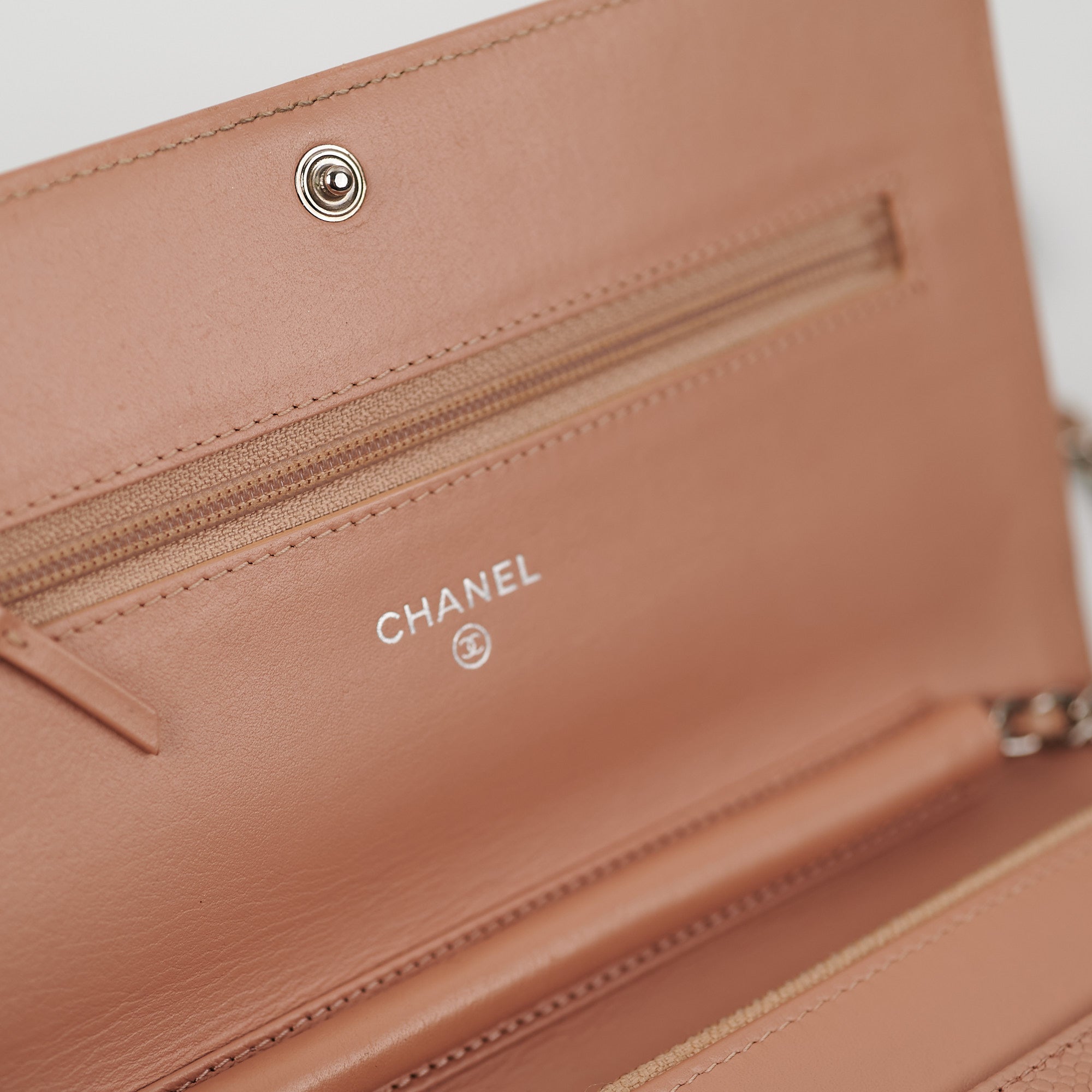 Chanel Caviar Wallet on Chain WOC in Beige | Authentic Designer Crossbody Bag for Women | Perfect for Evening Out & Daily Use