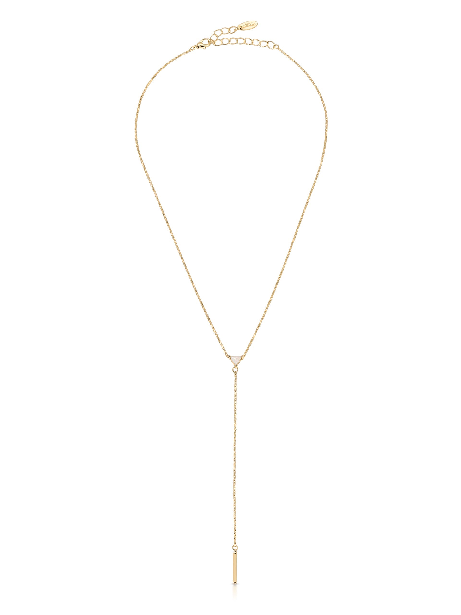 Layered Opal Lariat Necklace Set of 3 - Elegant Stackable Necklaces for Women, Perfect for Weddings, Parties & Everyday Wear