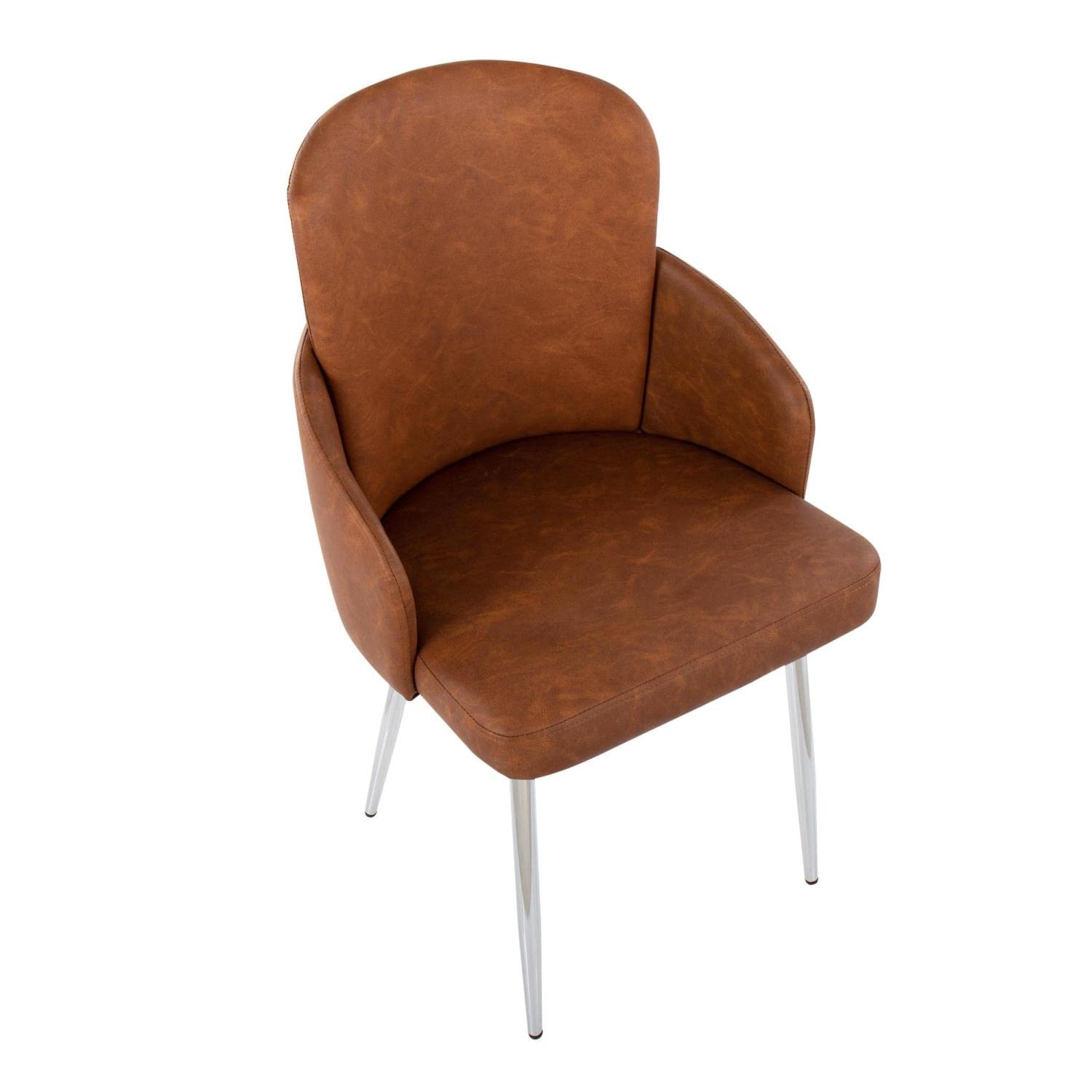 LumiSource Dahlia Upholstered Dining Chairs Set of 2 - Modern Kitchen & Dining Room Chairs with Comfortable Fabric Seat - Perfect for Small Spaces, Breakfast Nooks & Formal Dining Tables