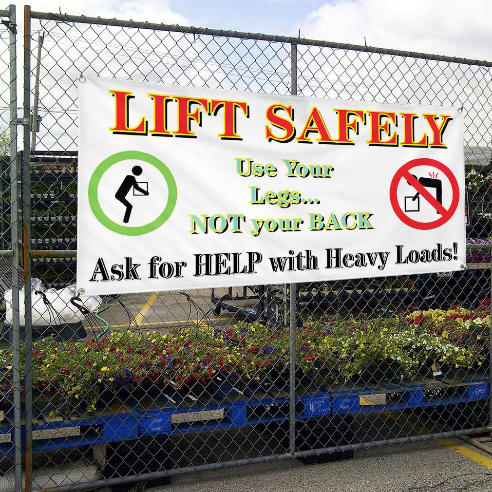48x96 Inches Heavy Duty Vinyl Banner with 8 Grommets - Weatherproof, Durable for Outdoor Business Signs, Safety Warnings, Yard Displays & Craft Projects - Perfect for Construction Sites, Retail Promotions & Events
