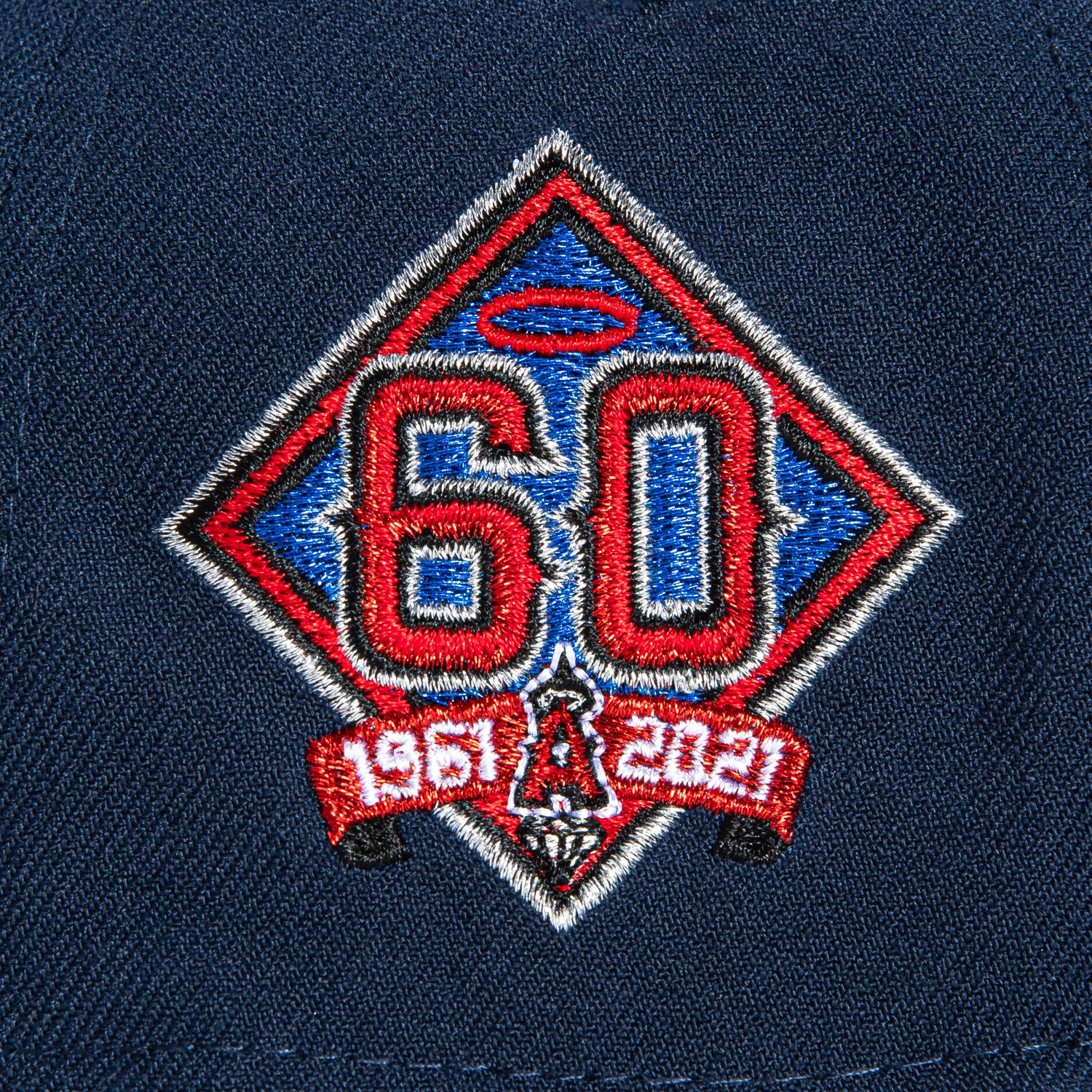 New Era 9Forty A-Frame Los Angeles Angels 60th Anniversary Patch Snapback Hat - Navy & Black - Official MLB Baseball Cap for Men & Women - Perfect for Games, Collecting & Streetwear Fashion