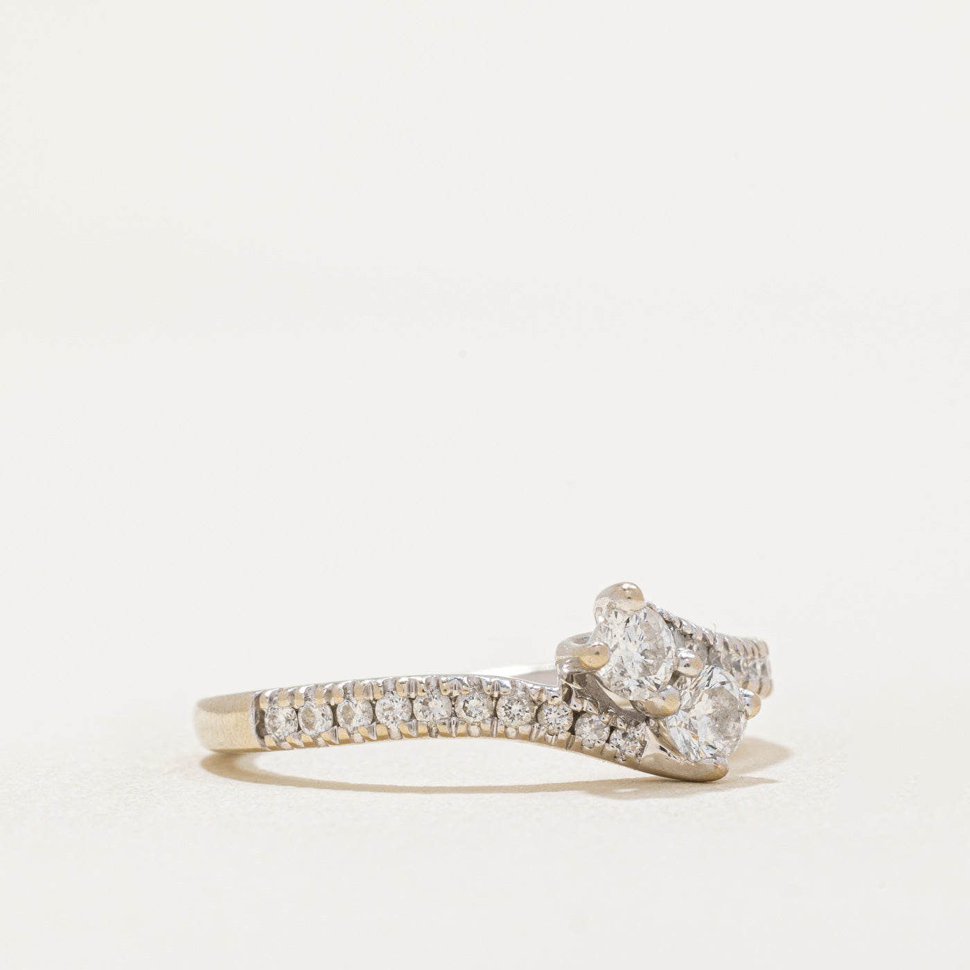0.58ctw Toi et Moi Diamond Engagement Ring for Women - Size 7.25 | Two Stone Promise Ring | Perfect for Proposals, Anniversaries & Romantic Gifts