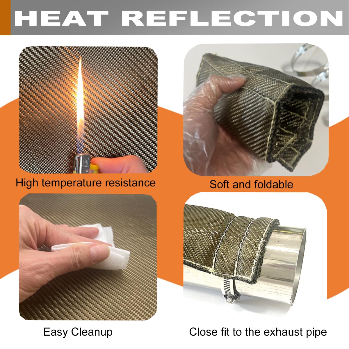 Titanium Exhaust Heat Shield 6x12