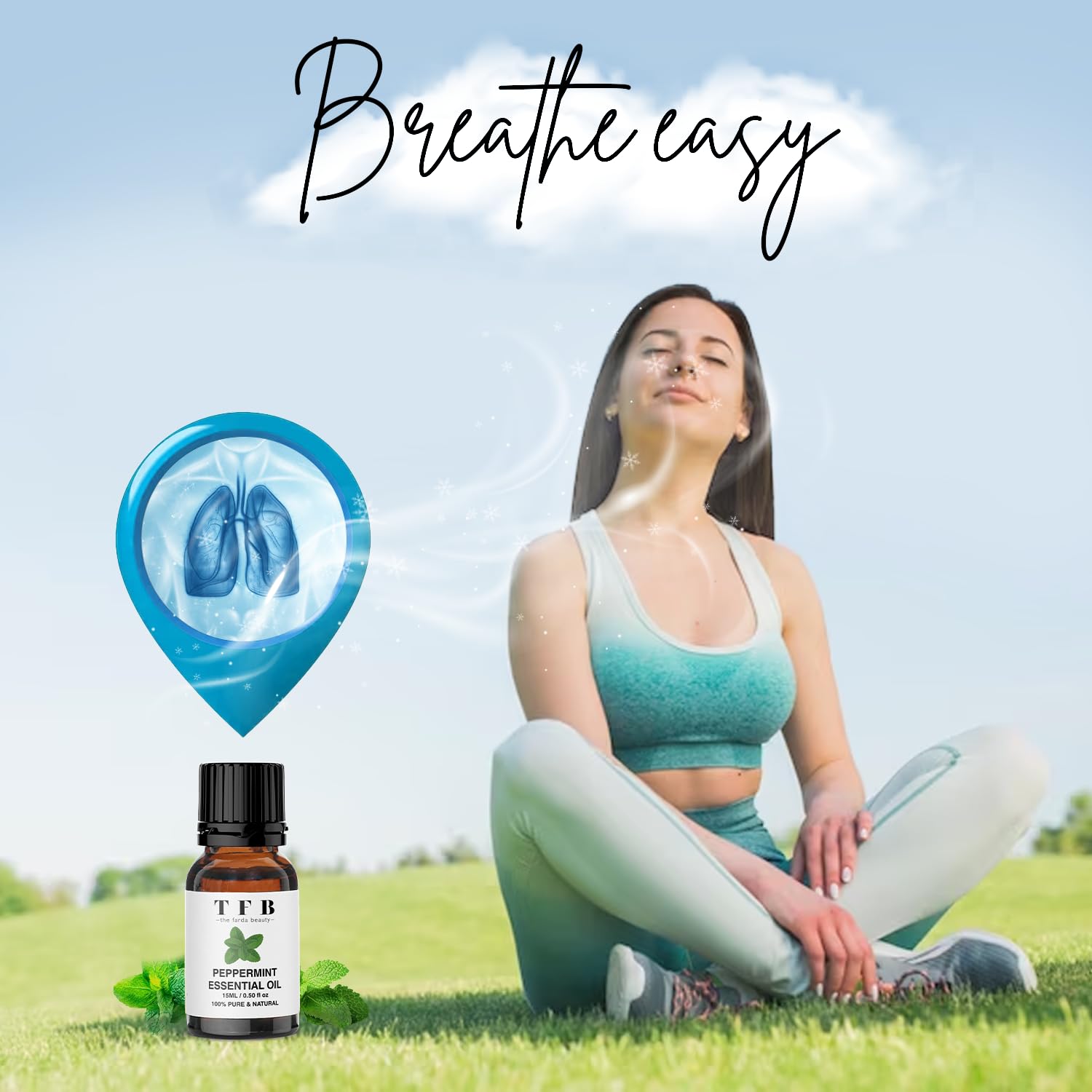 Organic Tea Tree & Peppermint Essential Oil Set (2x15ml) - Natural Dandruff Treatment, Scalp Care, Acne Solution & Stress Relief - Perfect for Aromatherapy, DIY Skincare & Relaxation at Home