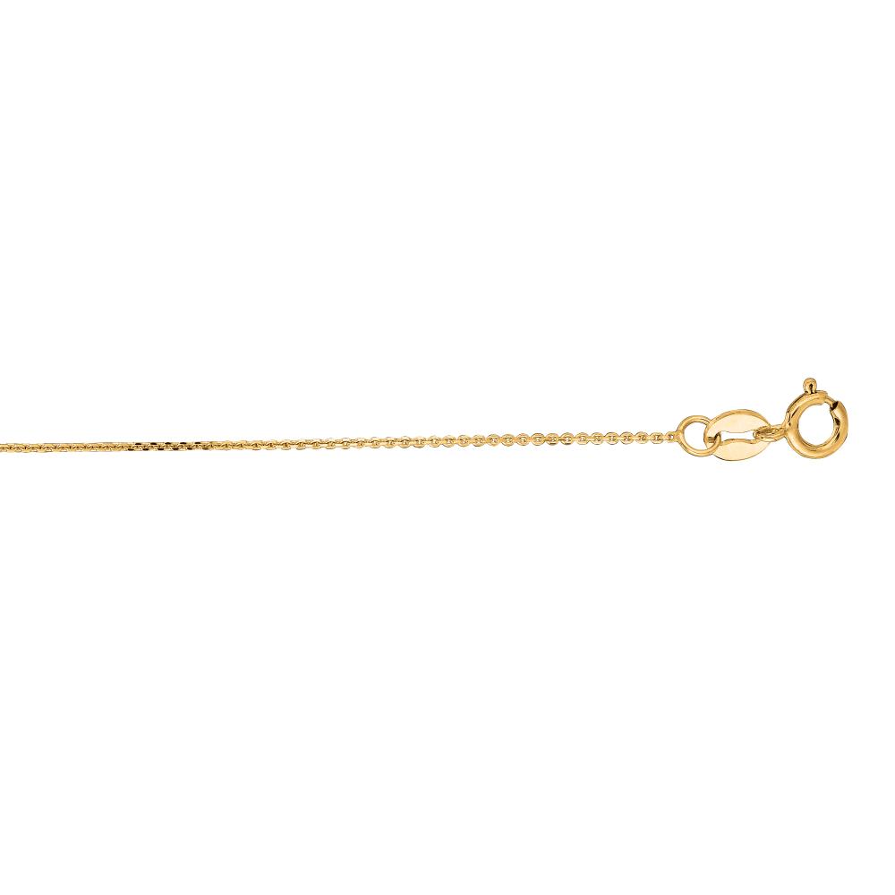 10K Gold 0.87mm Diamond Cut Cable Chain Necklace for Women - Dainty & Elegant Jewelry Gift for Birthday, Anniversary & Everyday Wear