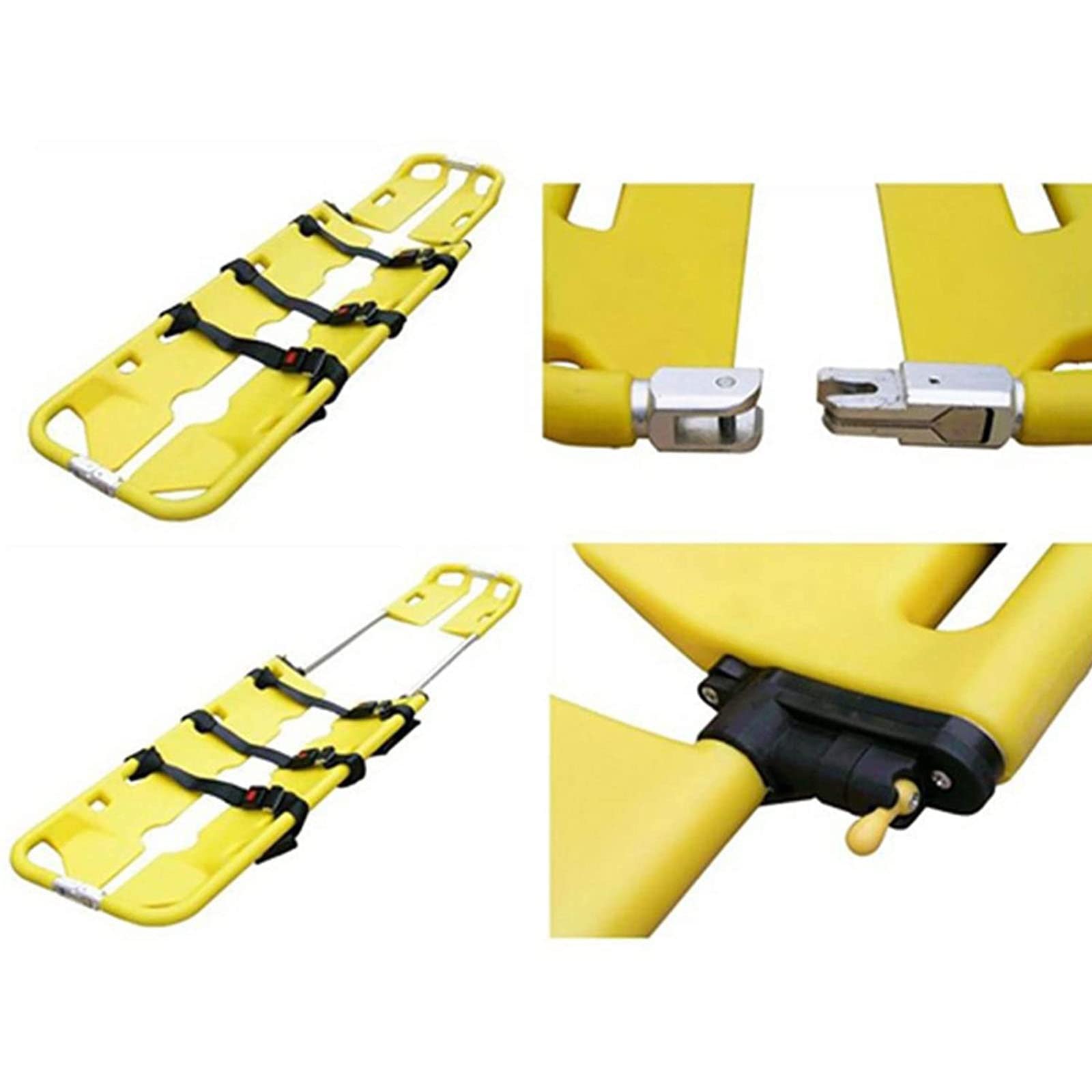 Portable Folding Scoop Stretcher - Lightweight Emergency Medical Stretcher for Fire Rescue, Patient Transfer | Hospital, Home & Outdoor Use | First Aid, EMS & Disaster Relief Equipment