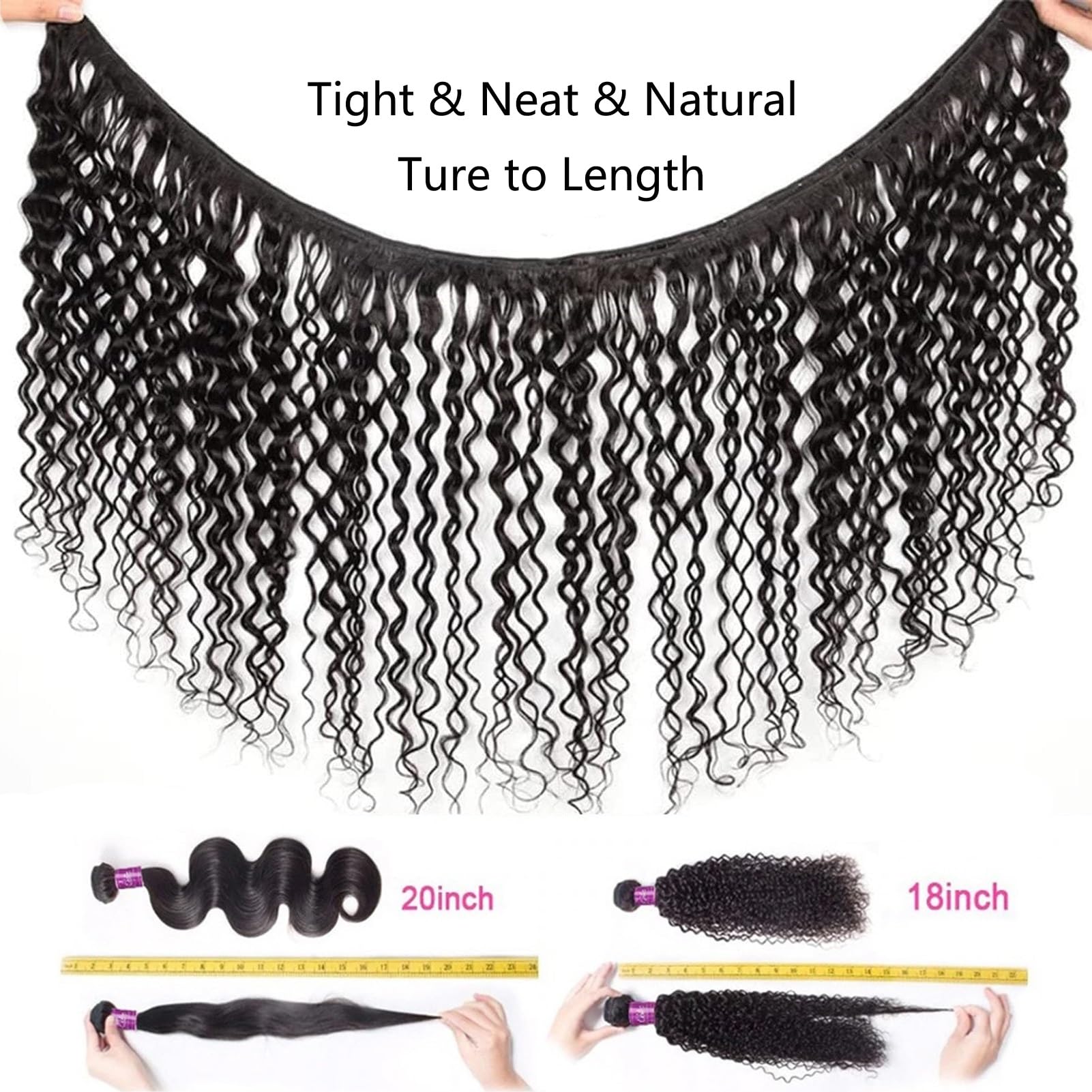 10A Brazilian Deep Wave Bundles - 100% Unprocessed Virgin Human Hair Extensions (26, 28, 30 Inch) | Wet & Wavy Weave Hair for Natural Black Hairstyles | Perfect for Daily Wear, Parties & Special Occasions