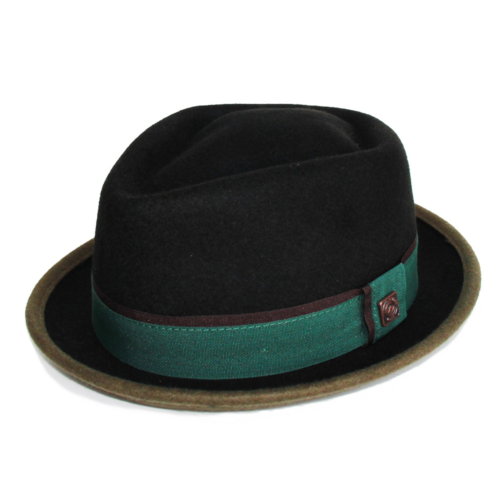 DASMARCA Men's Crushable & Packable Wool Felt Pork Pie Hat - Vintage Style Fedora for Outdoor, Travel & Casual Wear