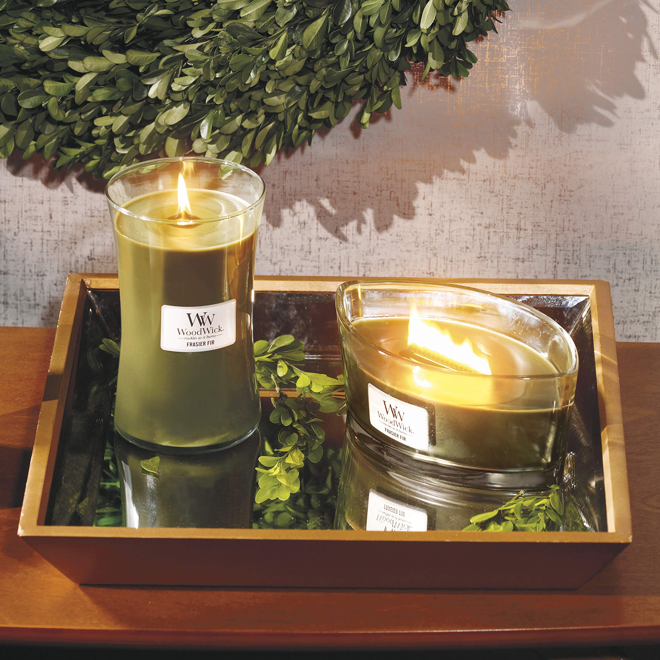 Premium WoodWick Scented Candle - Large Fraser Fir Holiday Candle for Christmas, Home Decor, Aromatherapy & Cozy Winter Nights