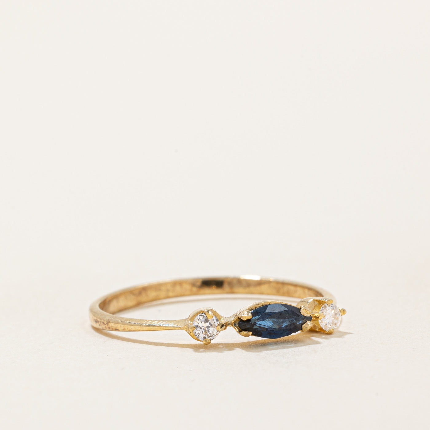 0.15ct Sapphire & 0.06ct Diamond Ring - Size 6 | Elegant Blue Gemstone Engagement Jewelry for Women | Perfect for Proposals, Anniversaries & Special Occasions