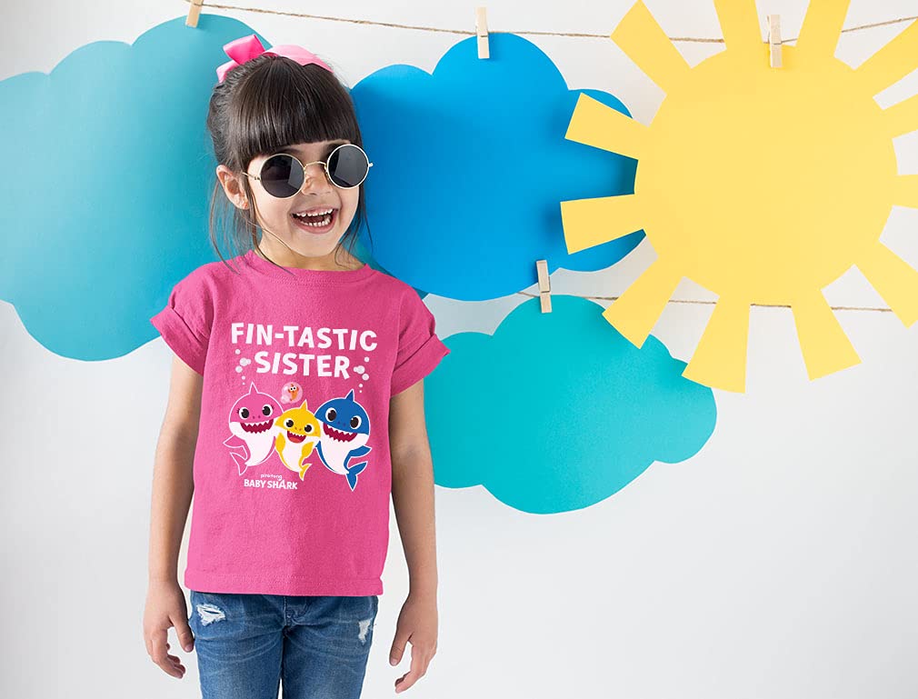 Baby Shark Sister Shirt Pink 4T - Fintastic Birthday Gift for Girls