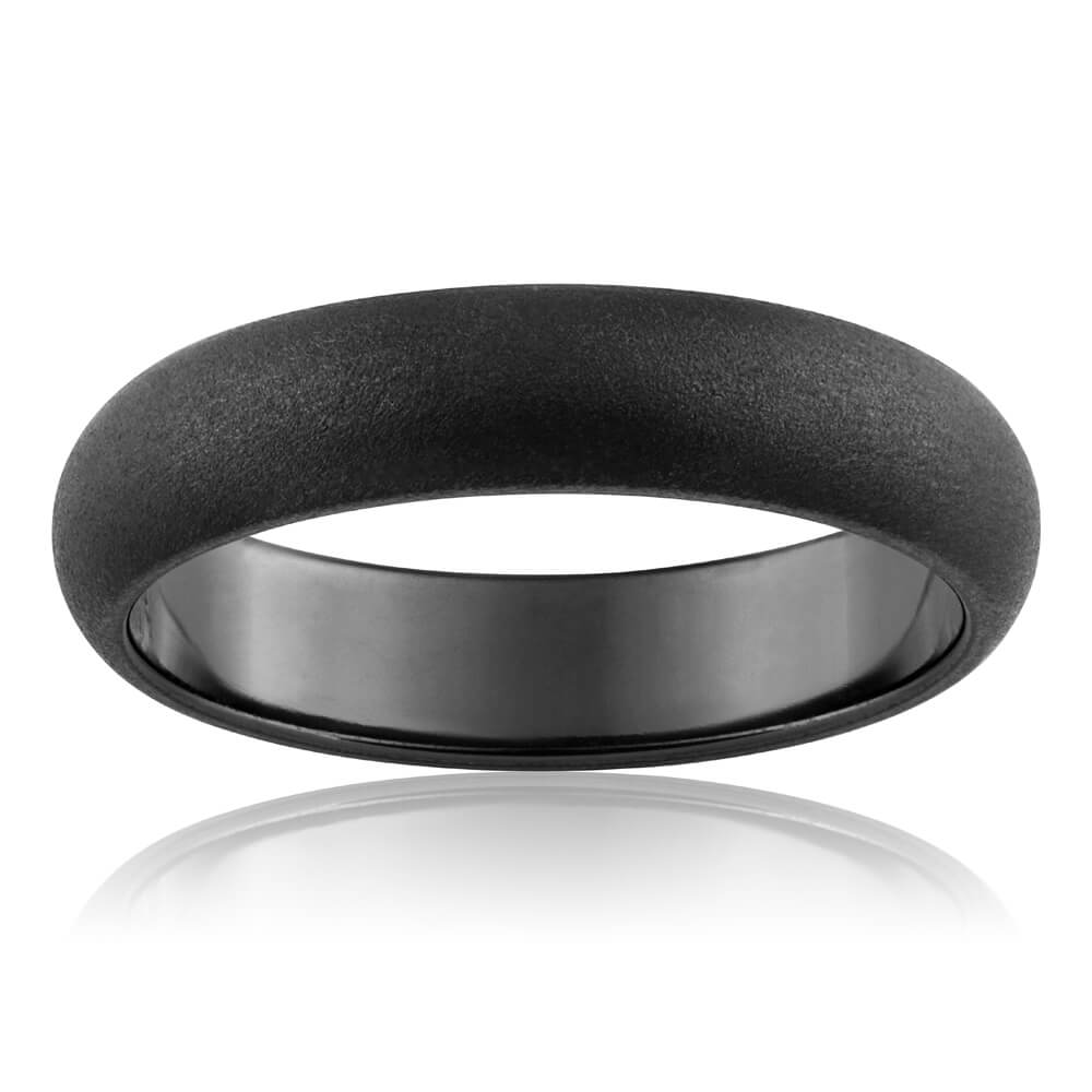 5mm Brushed Zirconium Men's Ring - Size T, U & X - Durable & Hypoallergenic Wedding Band for Men, Perfect for Daily Wear & Special Occasions