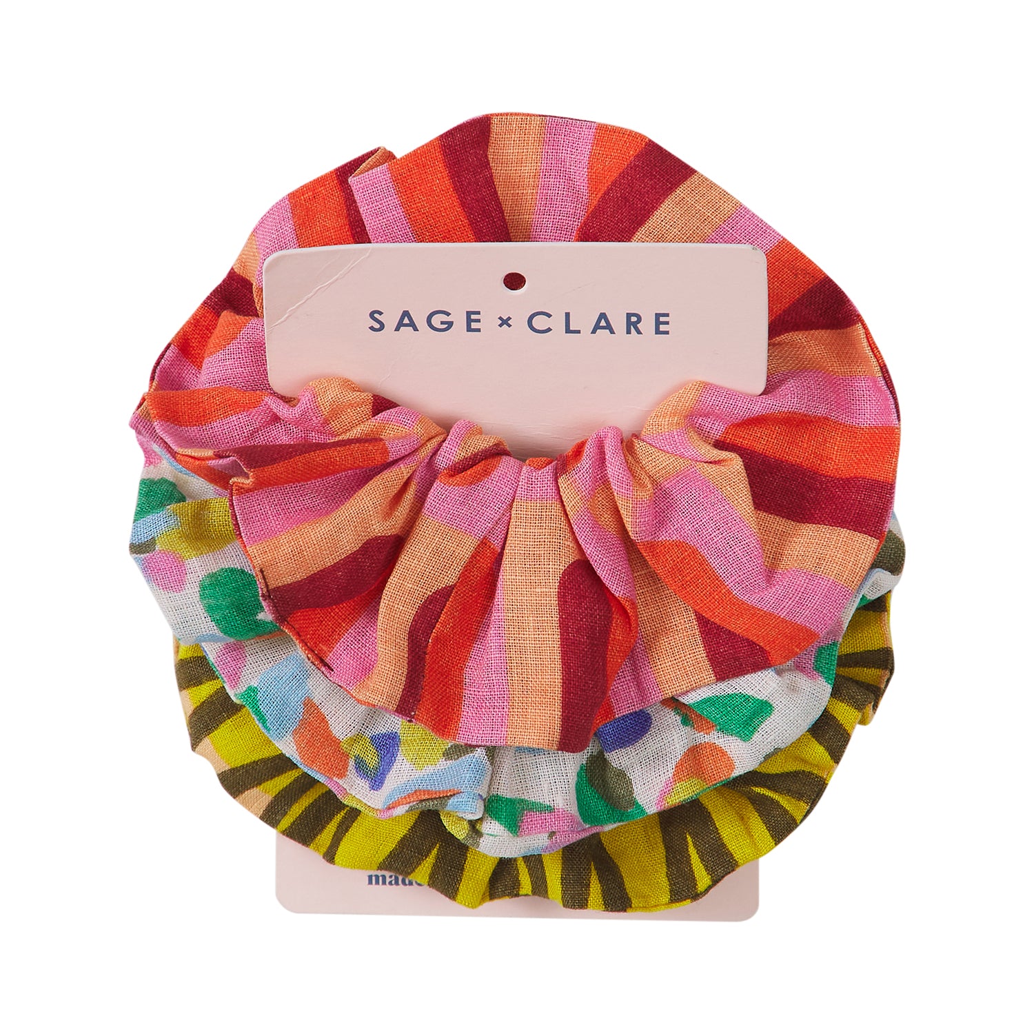 Solana Hair Scrunchies Set - 6 Pack Soft Elastic Hair Ties for Women & Girls - Perfect for Workouts, Yoga, and Everyday Styling