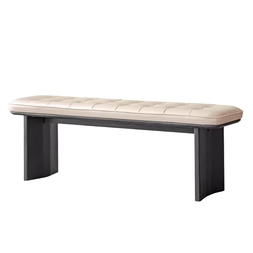 Premium Oak Solid Wood Luxury Bench with Genuine Yellow Cowhide Upholstery - Perfect for Entryway, Living Room, or Bedroom Seating