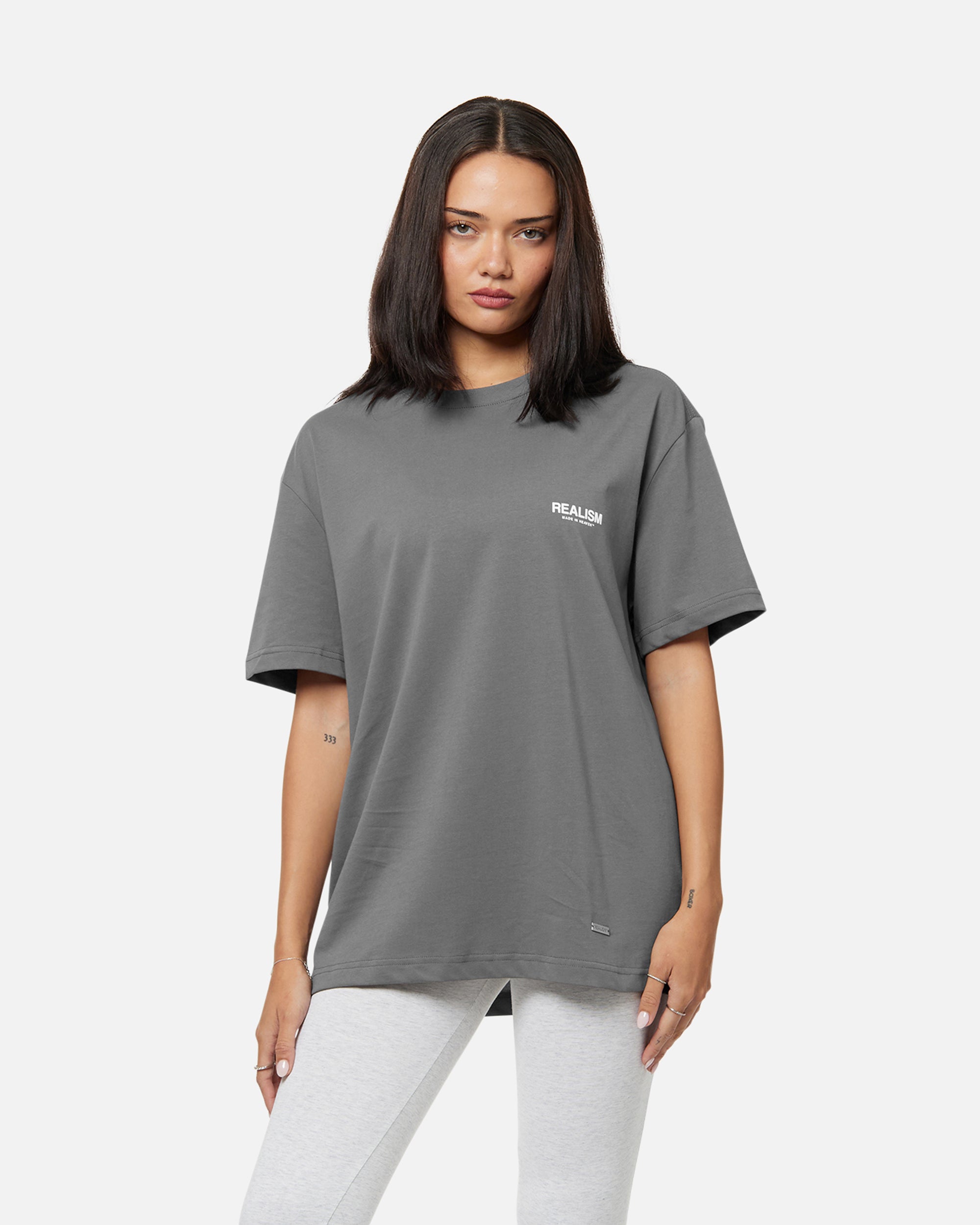 SSS Realism Studio Tee - Cool Grey | Premium Cotton T-Shirt for Men & Women | Casual Wear, Street Style, Everyday Comfort