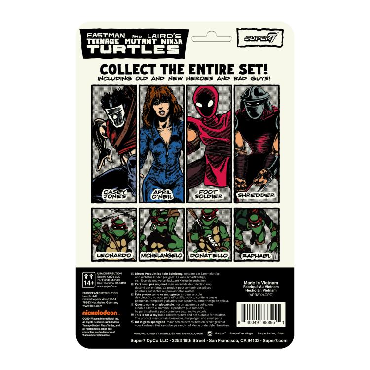 ReAction Teenage Mutant Ninja Turtles Shredder Action Figure (Comic Color) - Collectible Toy for TMNT Fans & Comic Book Enthusiasts | Perfect for Display, Play & Nostalgic Gift Giving