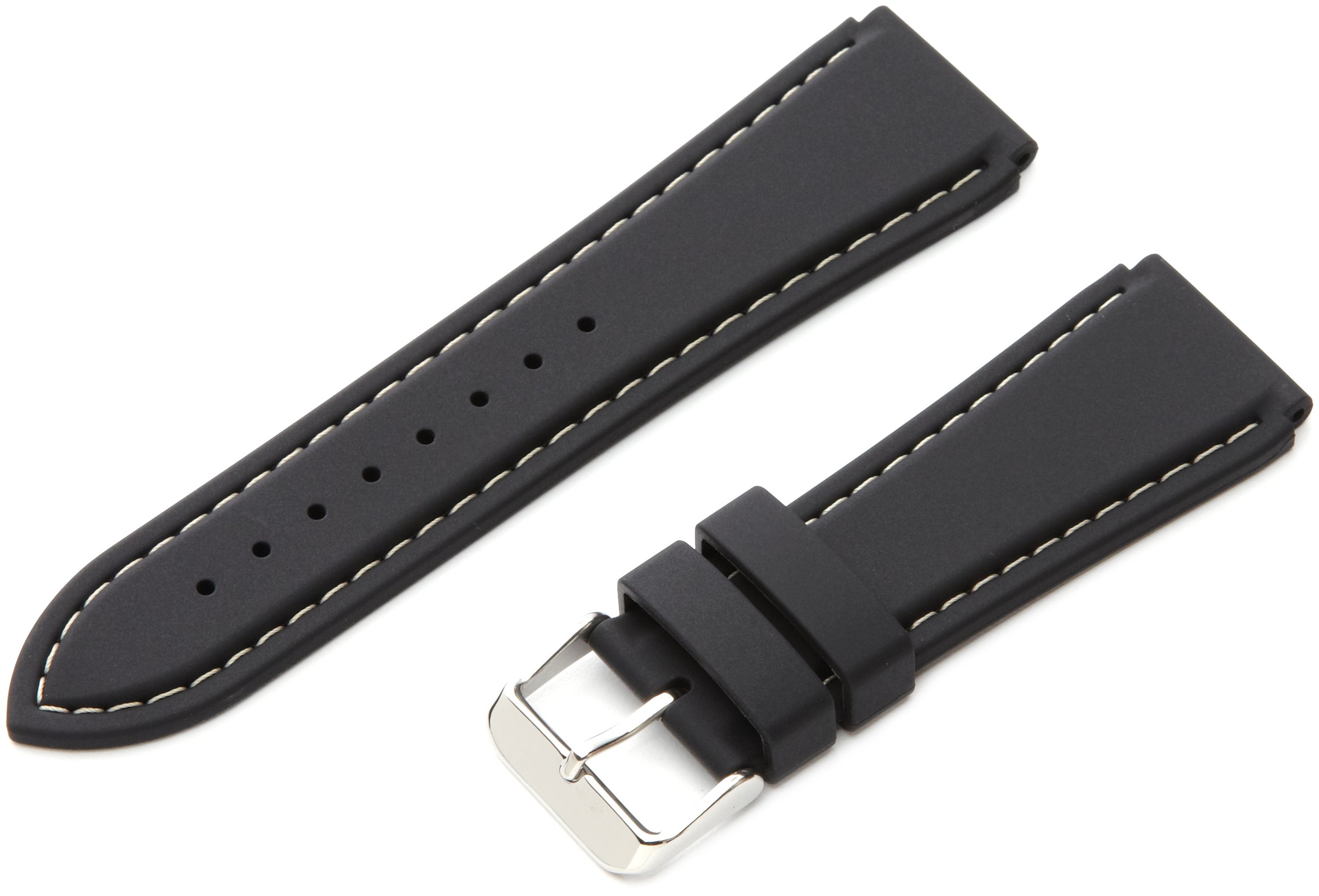 Hadley-Roma MS3345RF 180 Genuine Silicone Diver Sport Watch Band for Men - Waterproof, Durable Replacement Strap for Dive Watches - Perfect for Swimming, Snorkeling & Outdoor Activities
