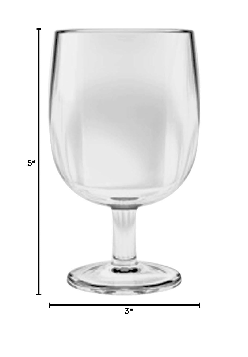 Premium Clear Plastic Wine Goblet Set of 6 - 8.6 oz Stackable Cups for Parties, Picnics & Outdoor Dining - Shatterproof & Dishwasher Safe