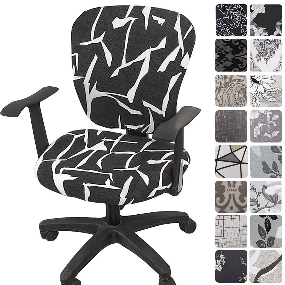 Melaluxe Universal Stretchable Office Chair Cover - Protective Slipcover for Computer & Rotating Chairs | Home Office & Gaming Setup Accessory