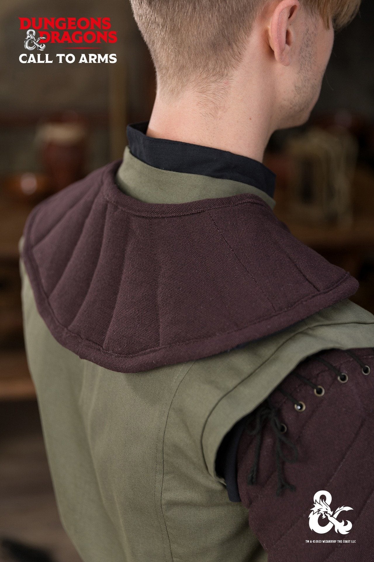 Dungeons & Dragons Ranger Collar - Brown & Black Leather Dog Collar for Cosplay & RPG LARP Costume Accessories - Perfect for D&D Game Nights & Fantasy Conventions